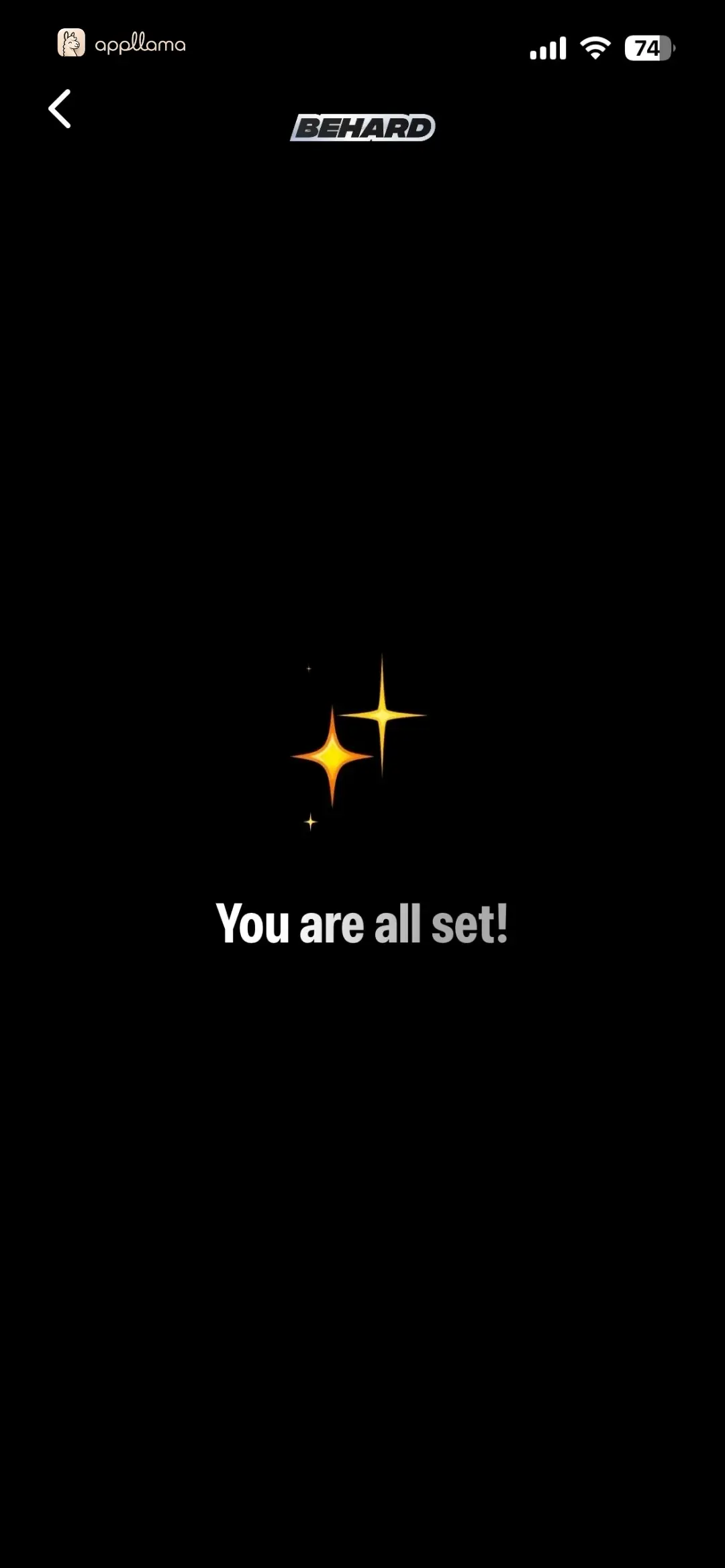 Onboarding Complete