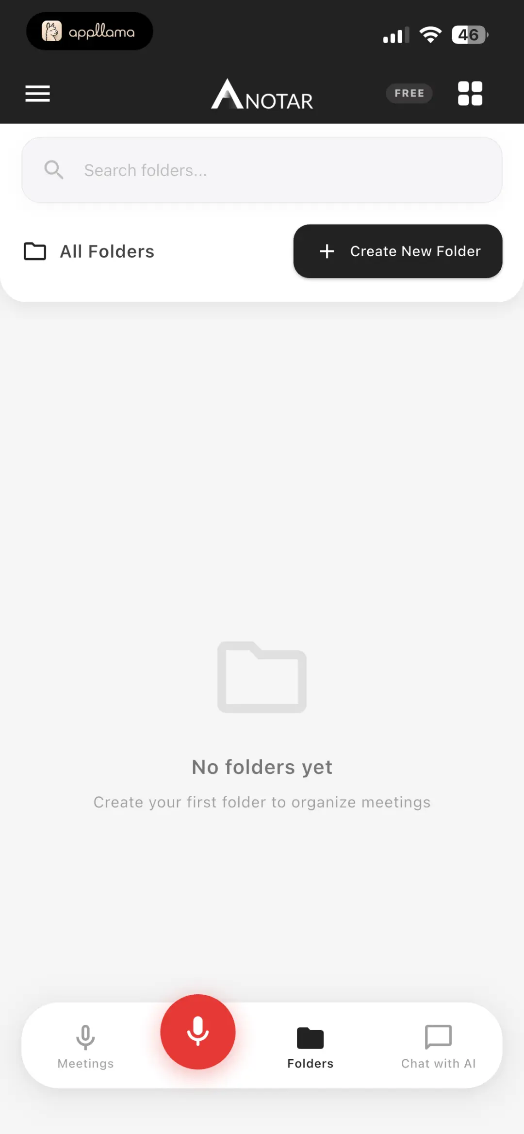 Folders Empty State