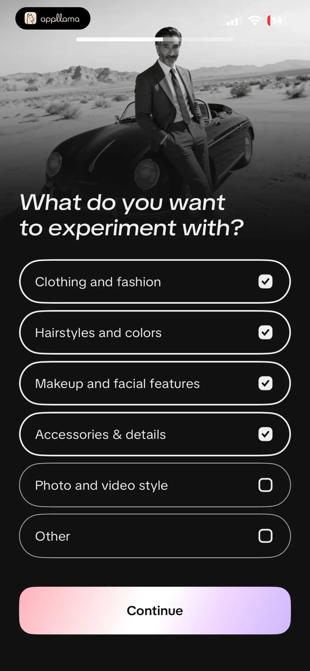 Edit Interests Selection