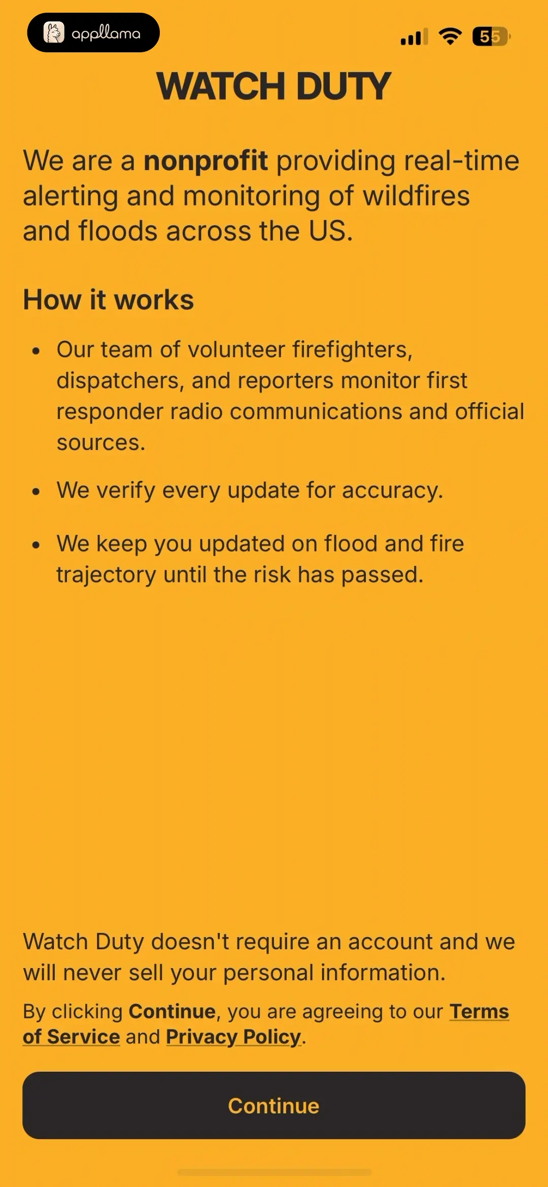 Watch Duty: Wildfire & Floods Onboarding Intro