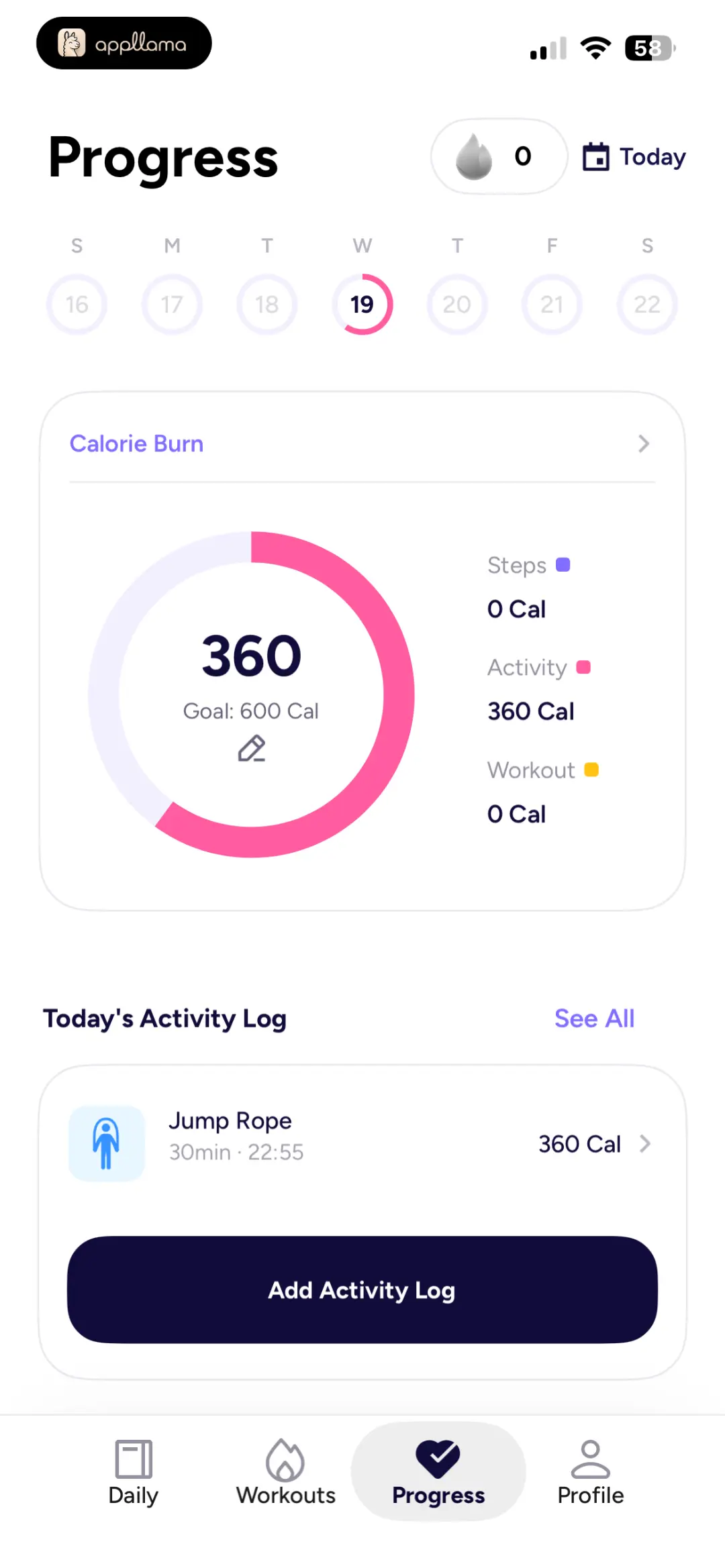 Calorie Burn Progress
