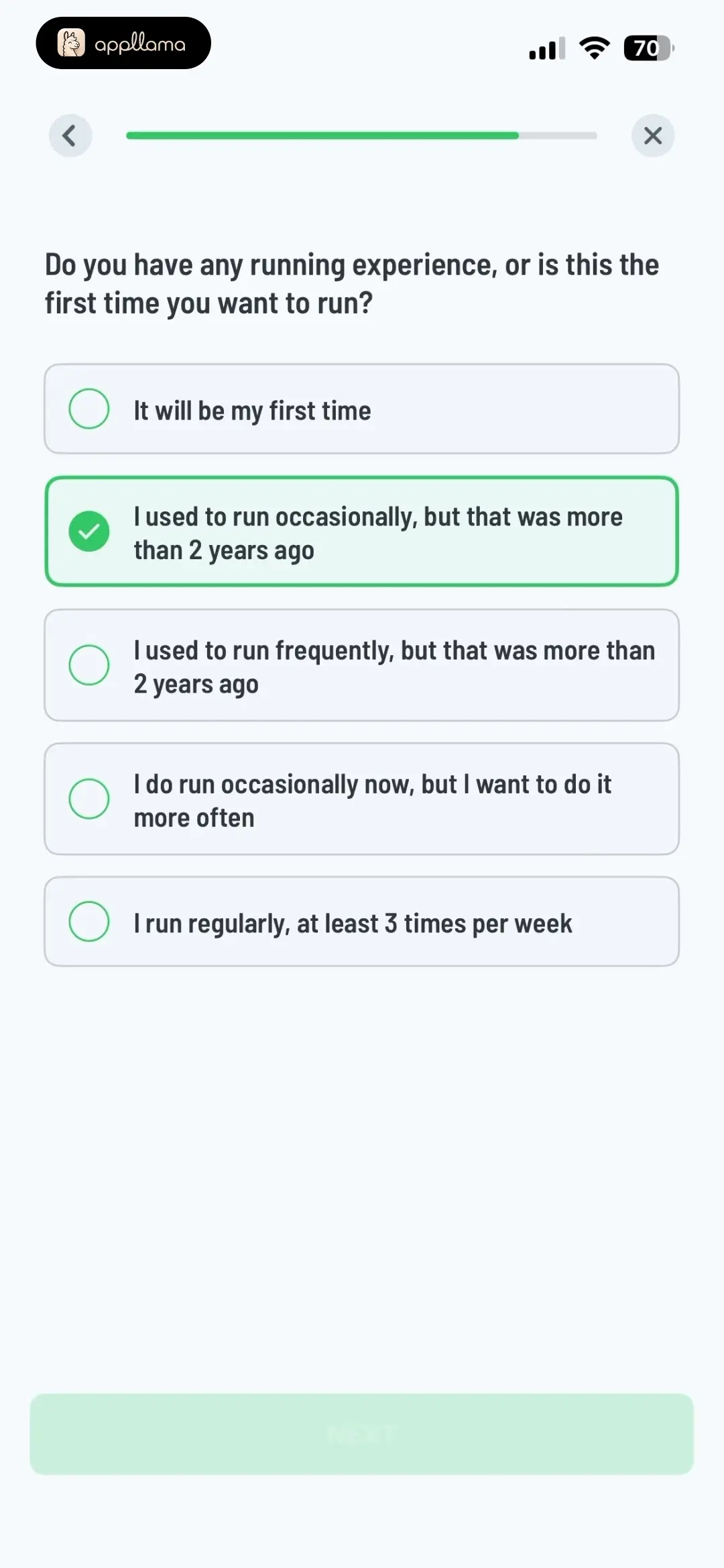 Running Experience Question