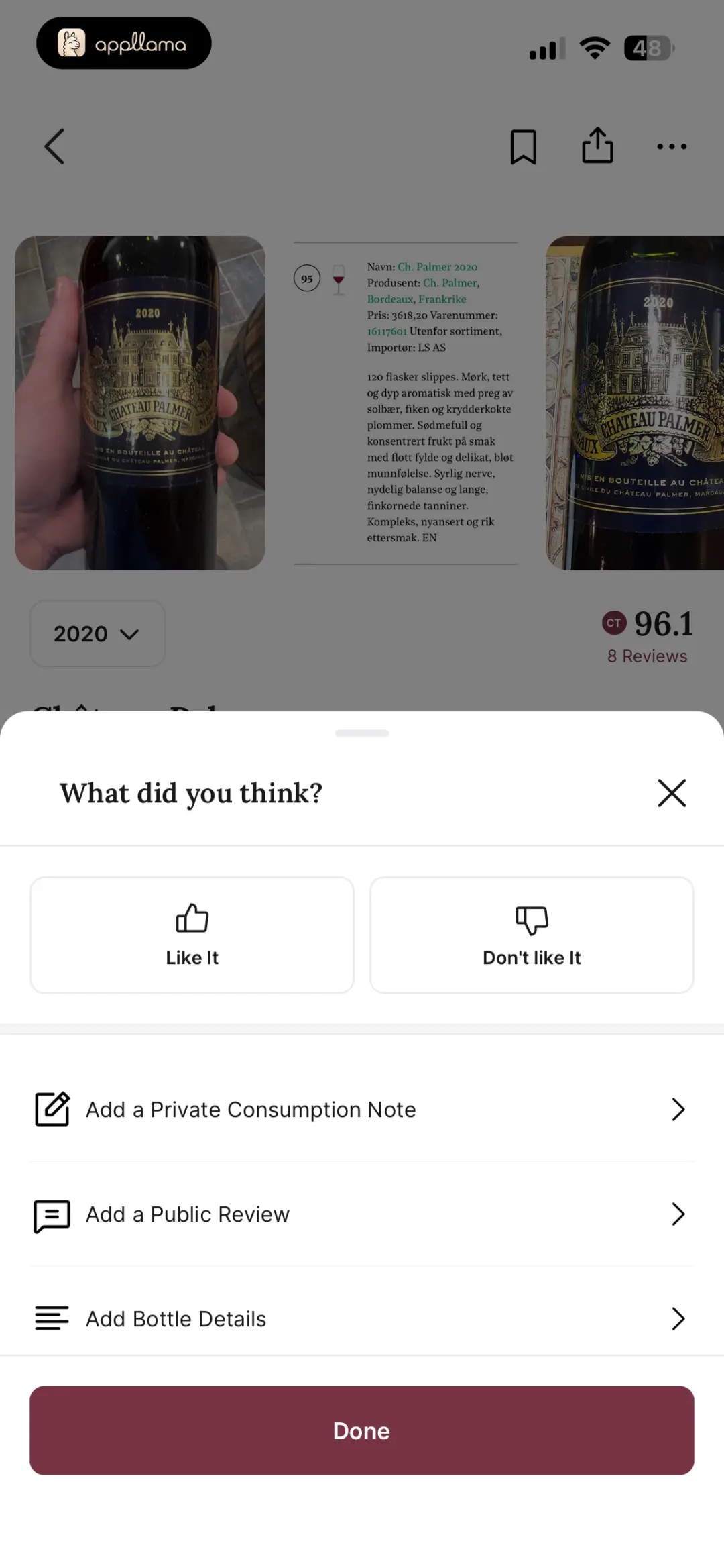Wine Feedback