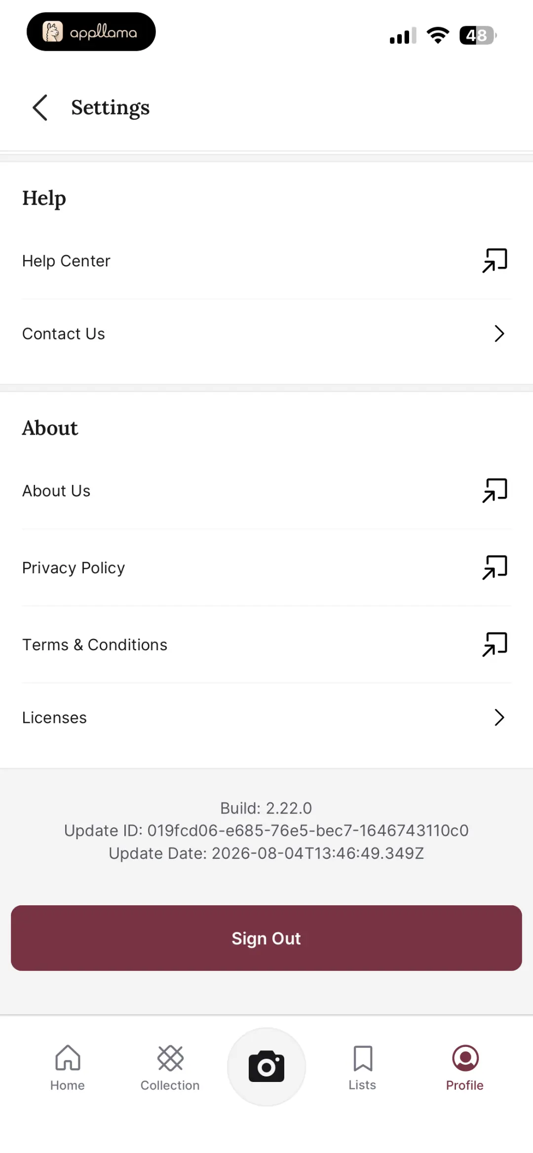 Help and About