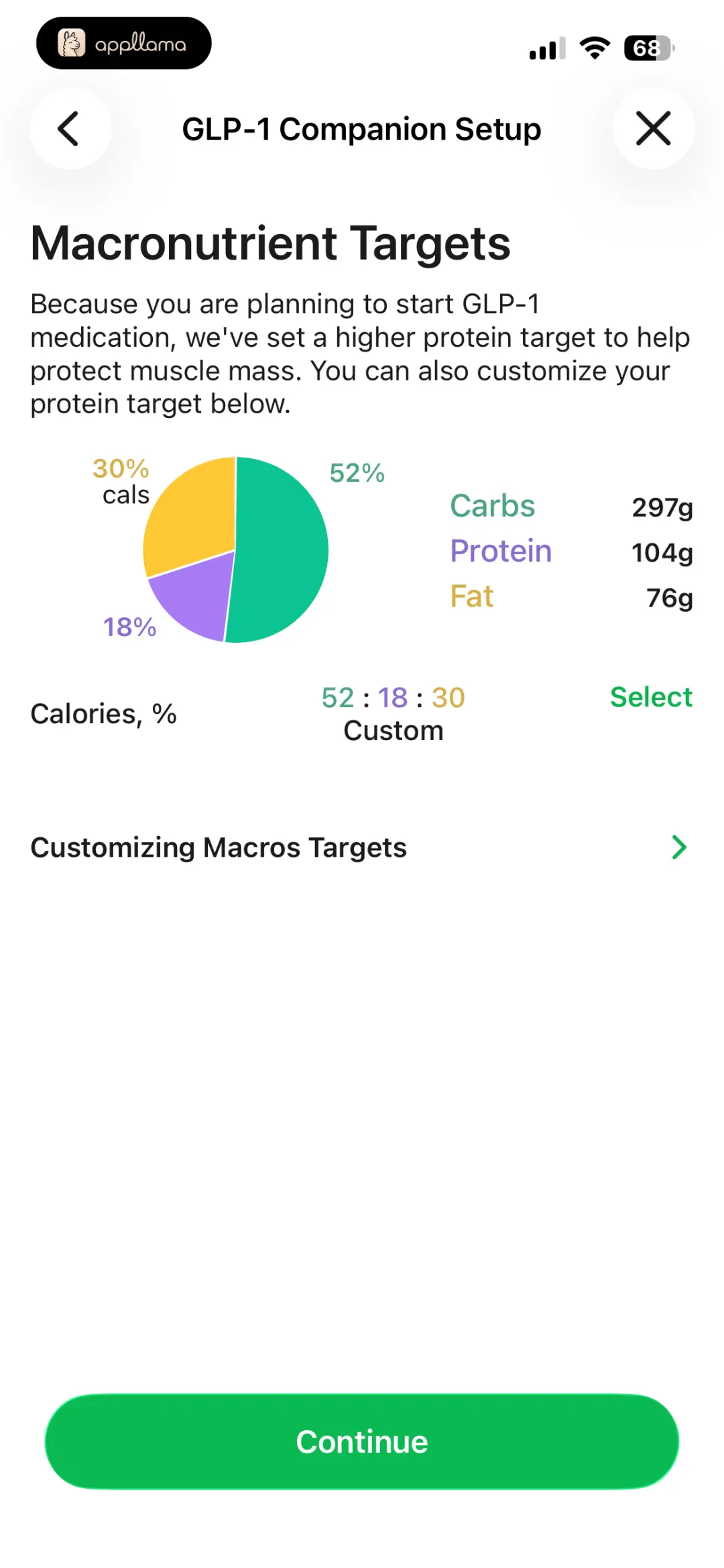 Macro Target Setup