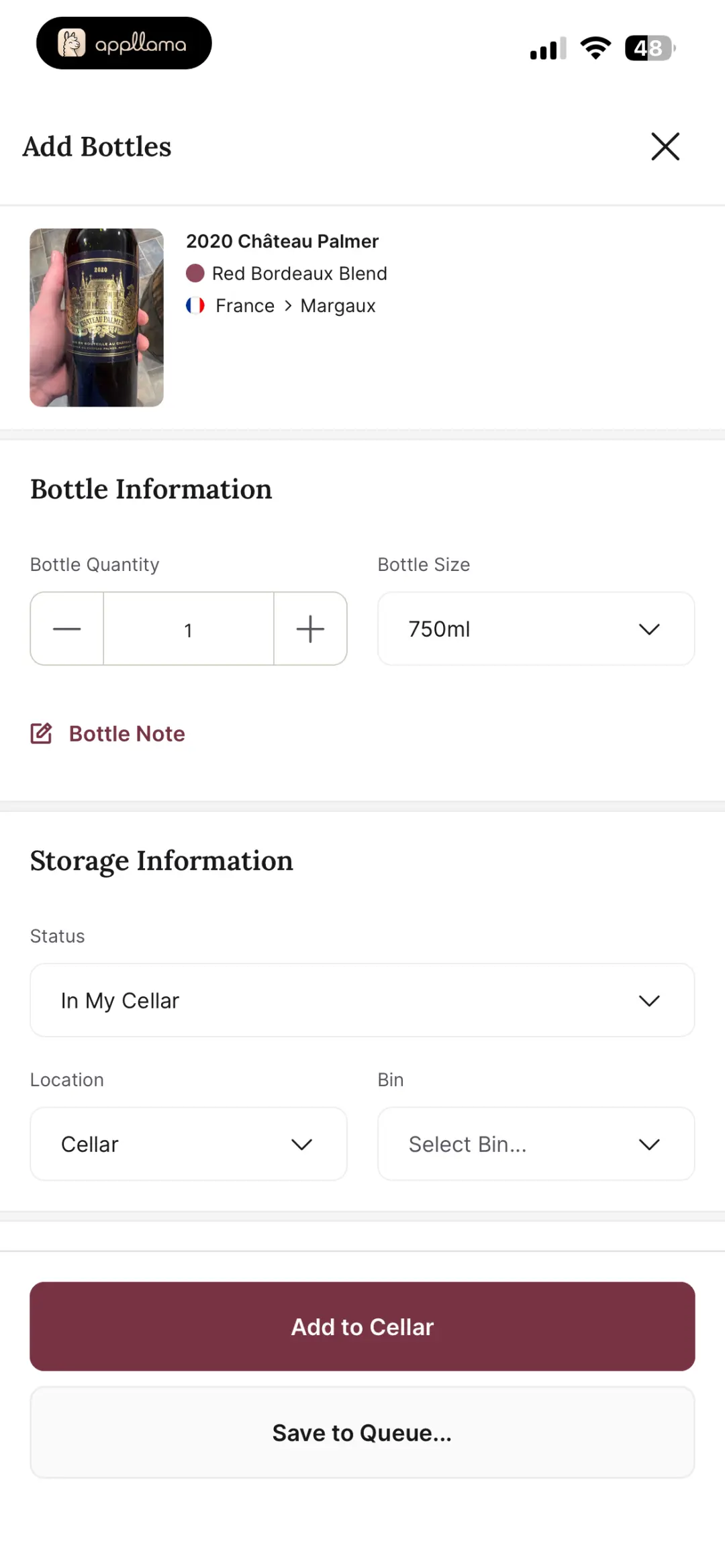 Add Bottles Storage