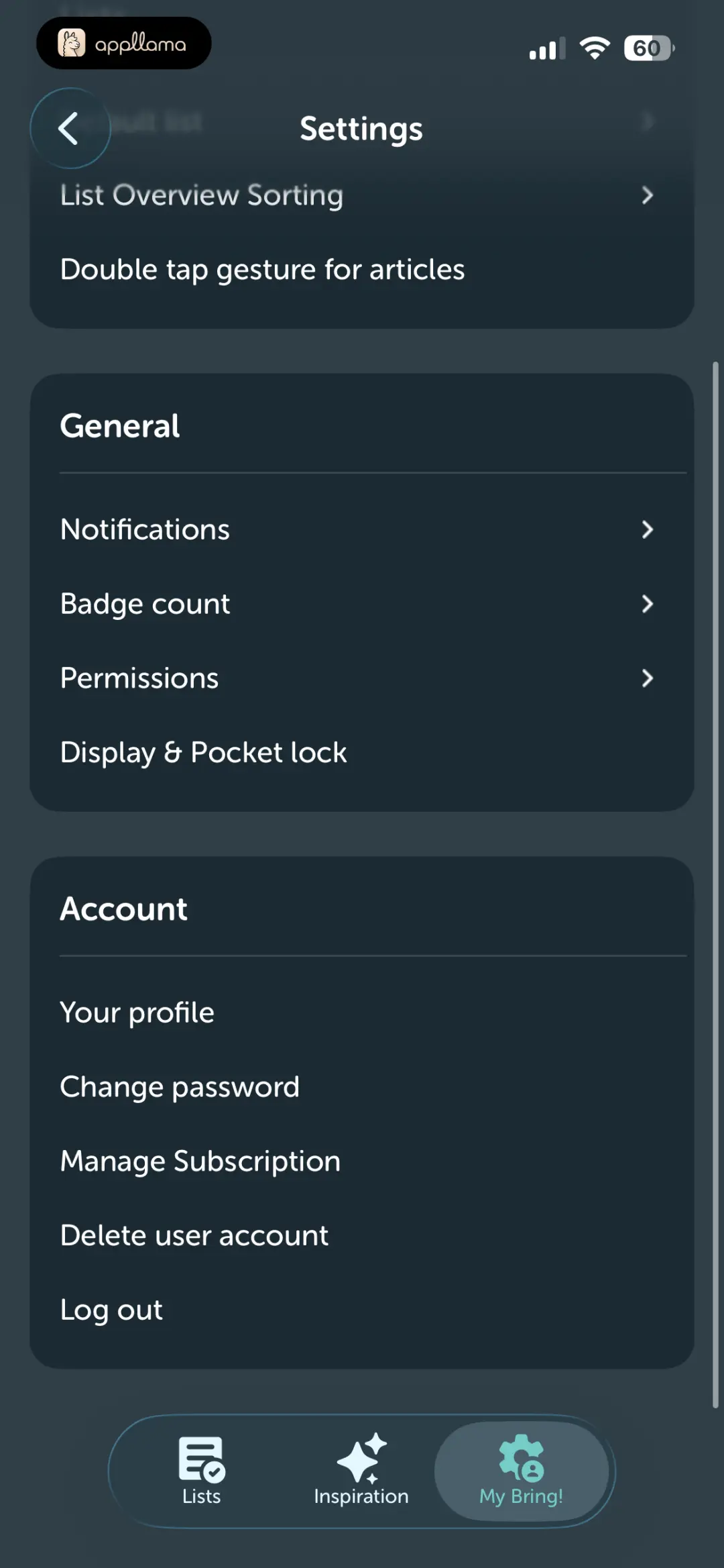 Account Settings
