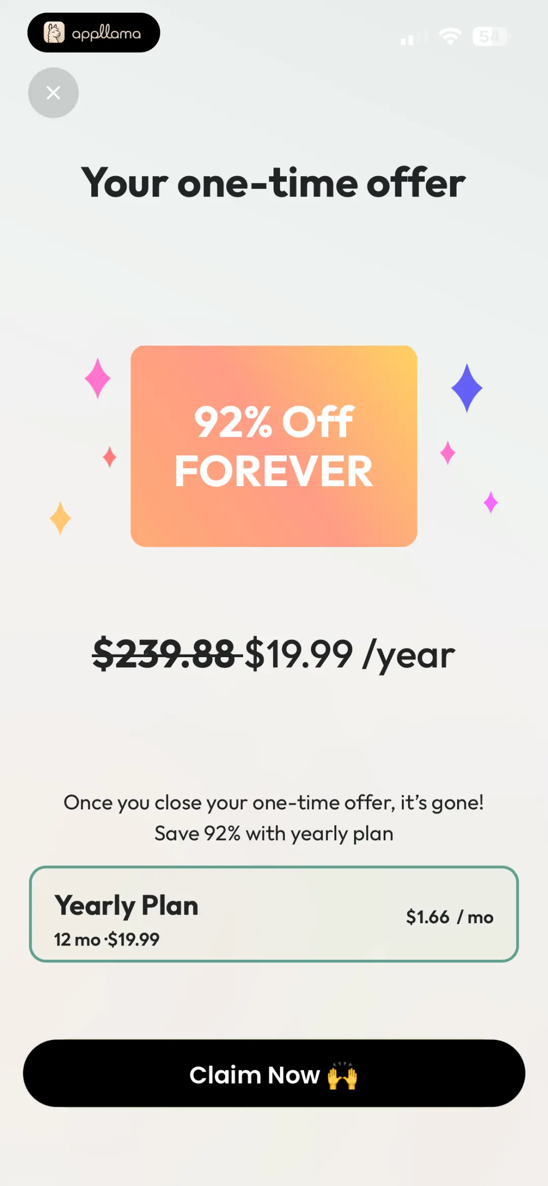 One-Time Offer Paywall