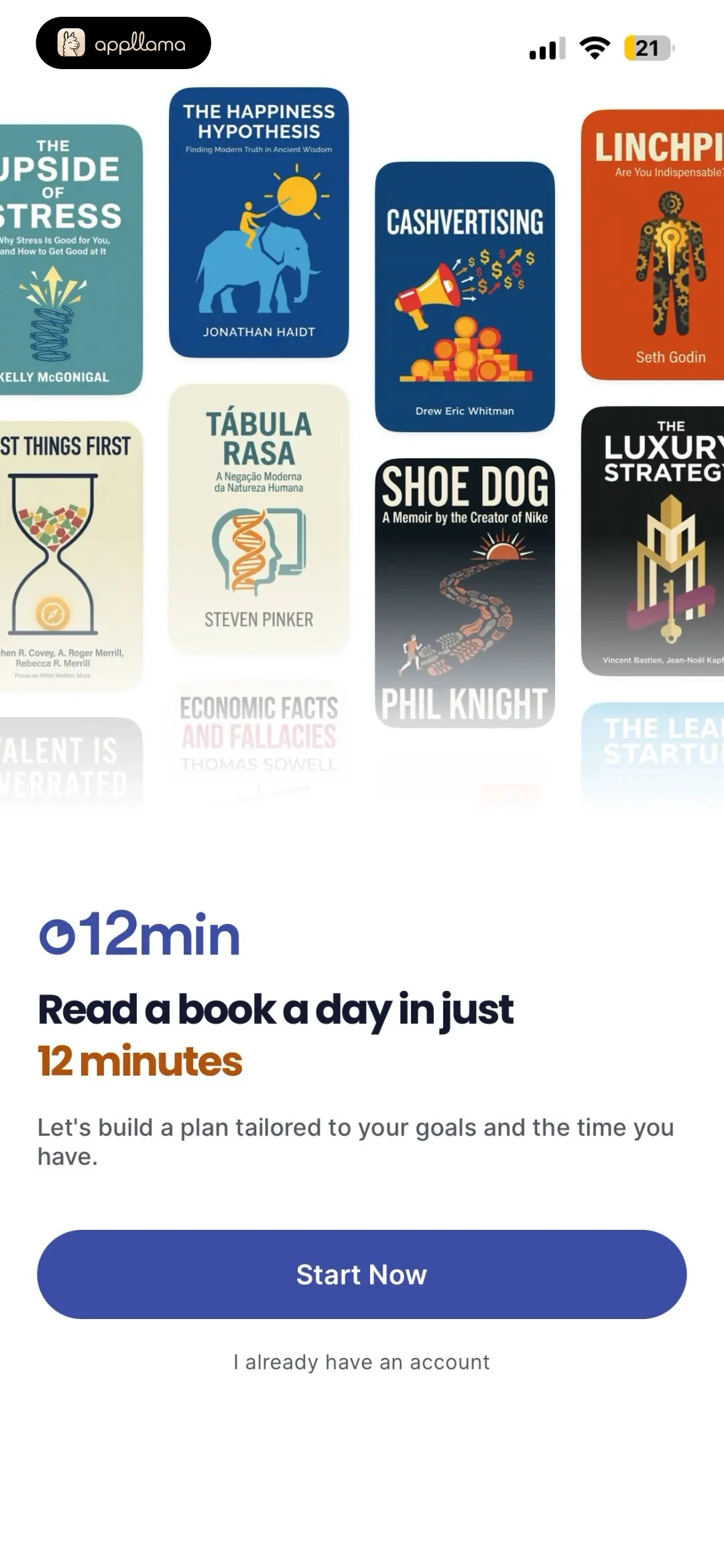 12min: Book Summaries Daily home screen