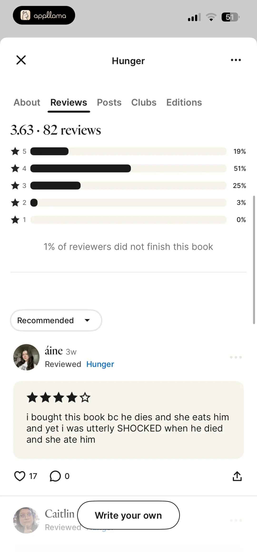 Book Reviews Tab