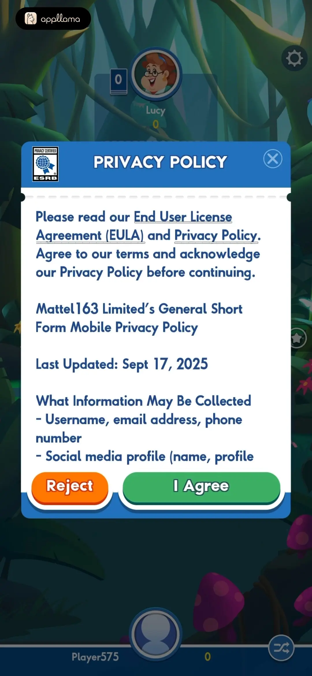 Privacy Policy Consent