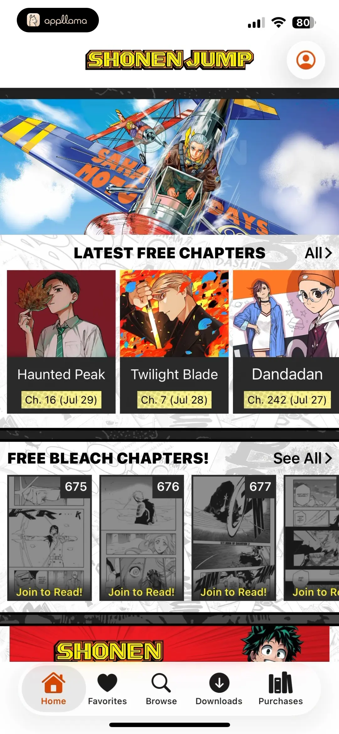 Shonen Jump Manga & Comics Home