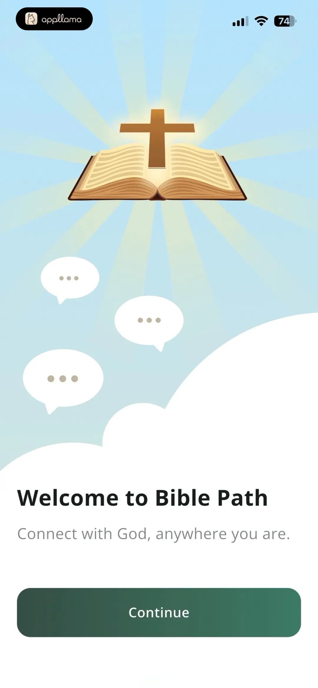 Bible Path: Prayers & Widgets Onboarding Welcome