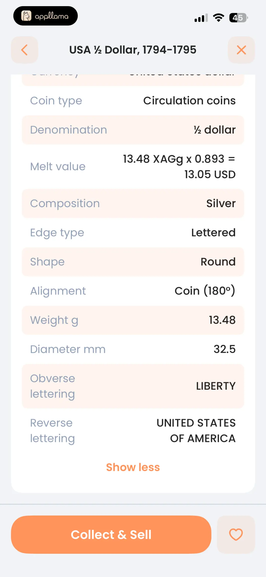 Coin Specifications