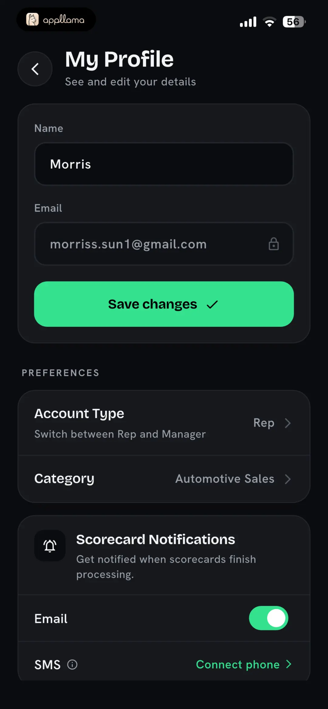 Profile Settings