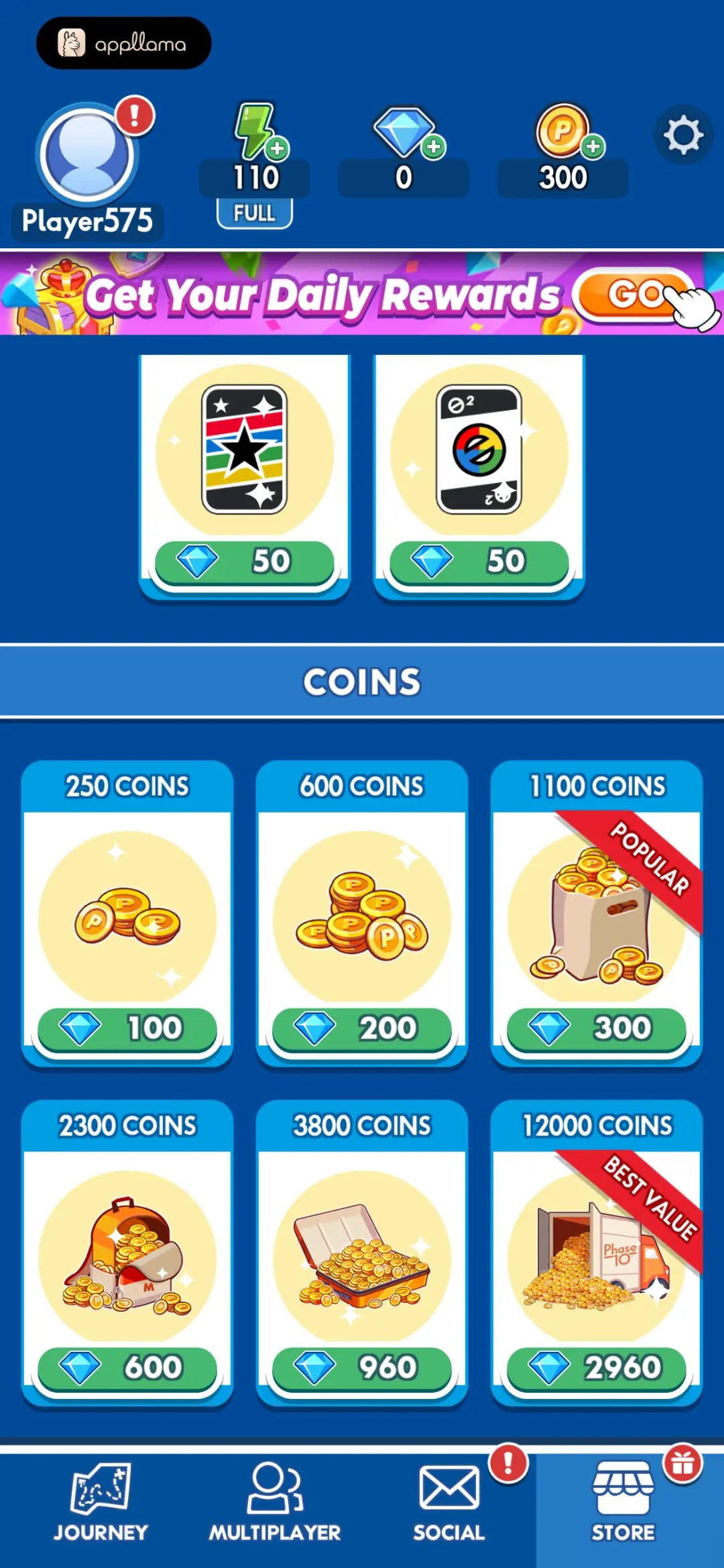 Store Coins