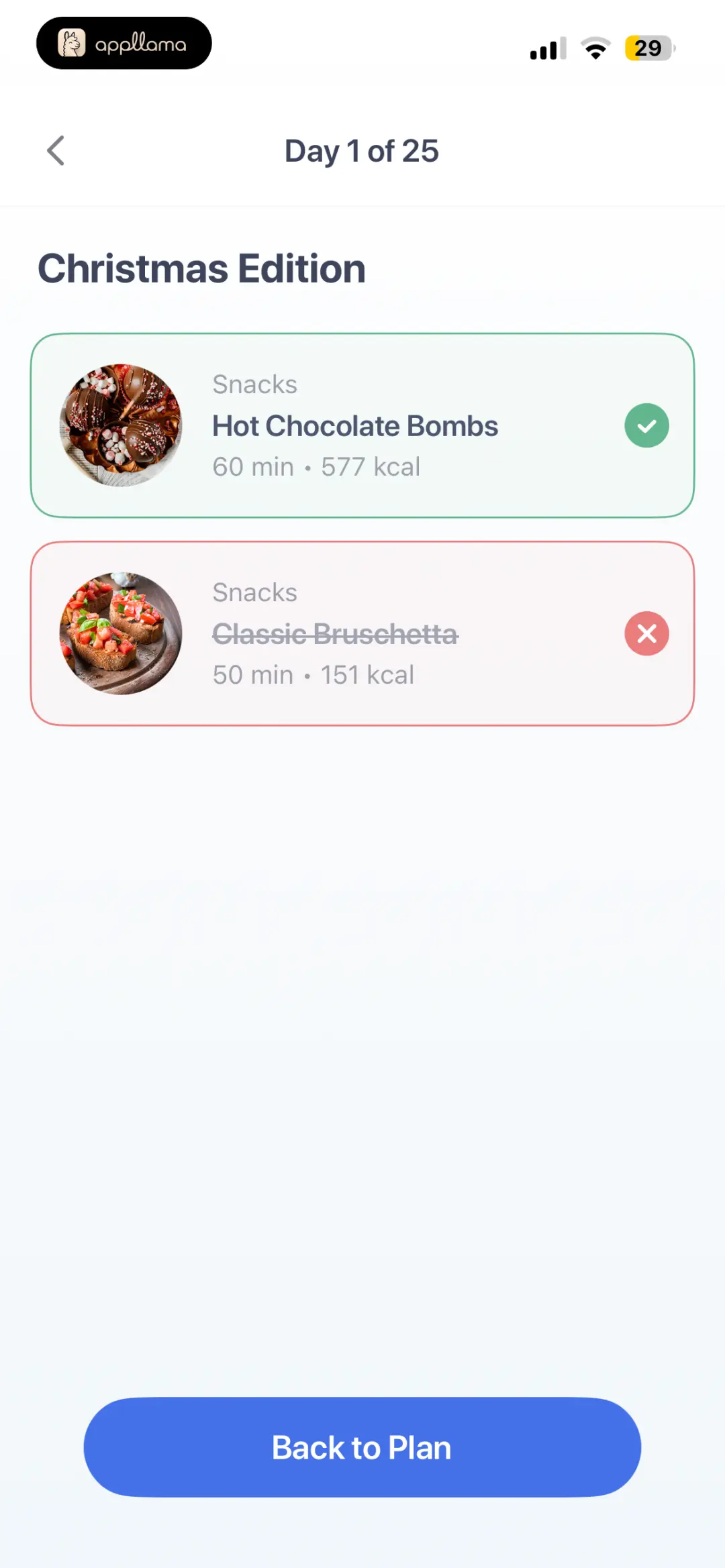 Meal Selection Feedback