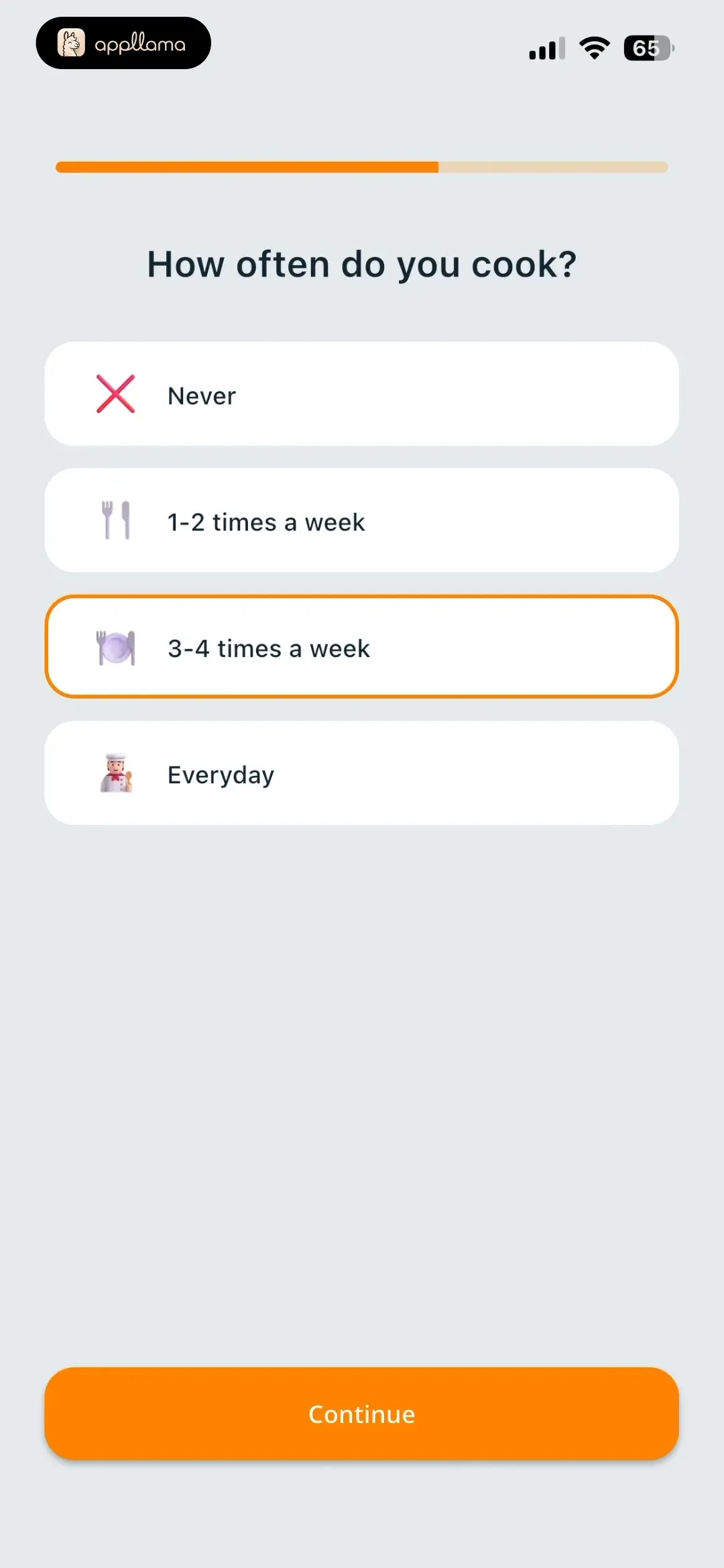 Cooking Frequency