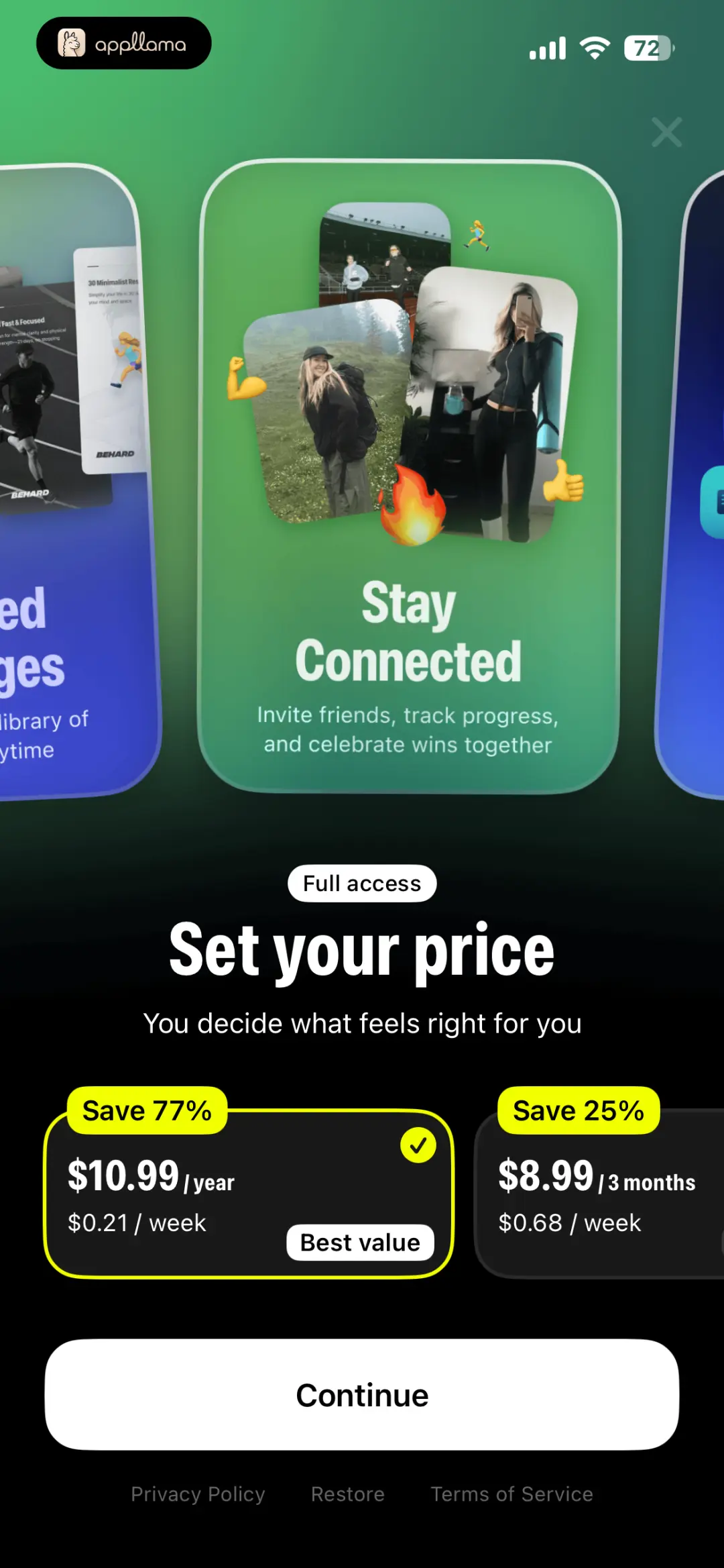 Set Your Price Paywall