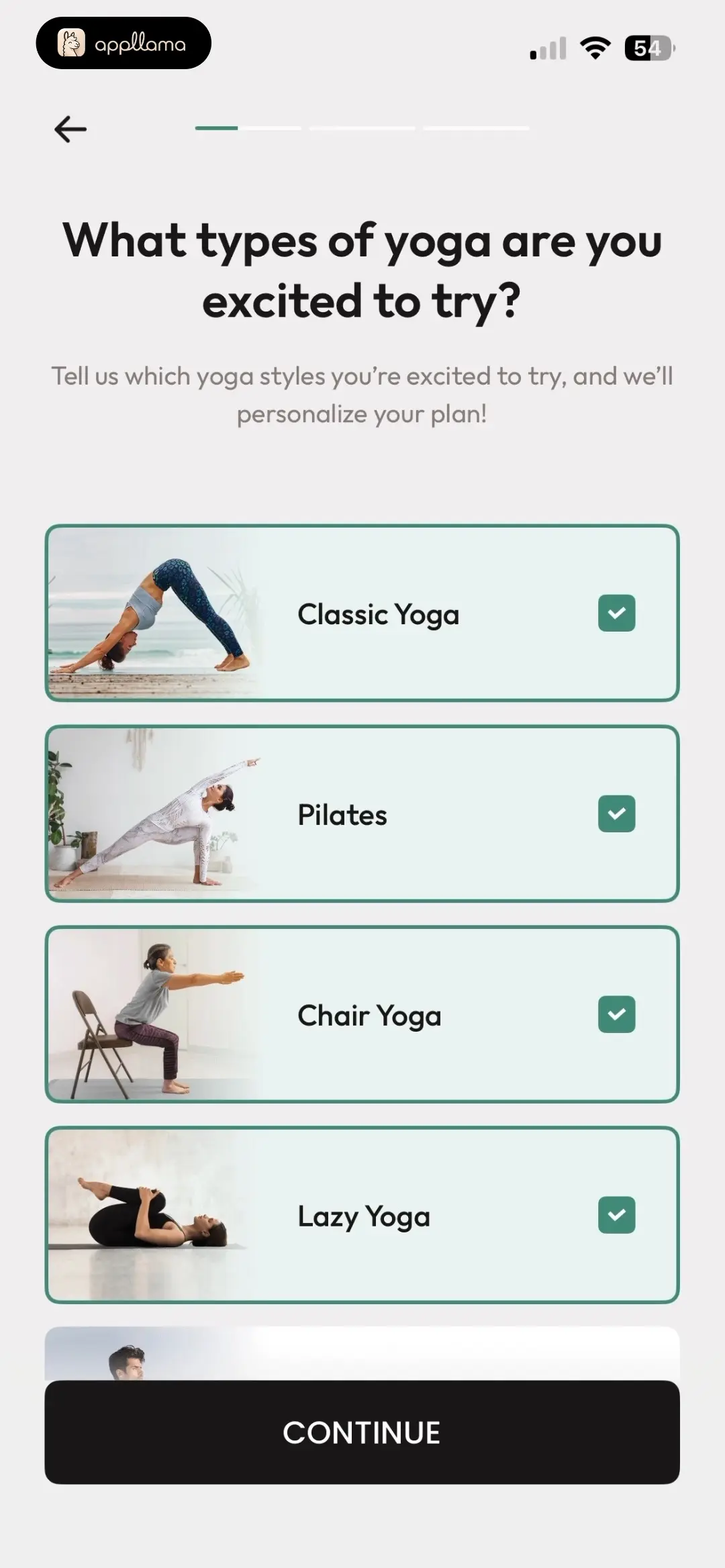 Yoga Type Selection