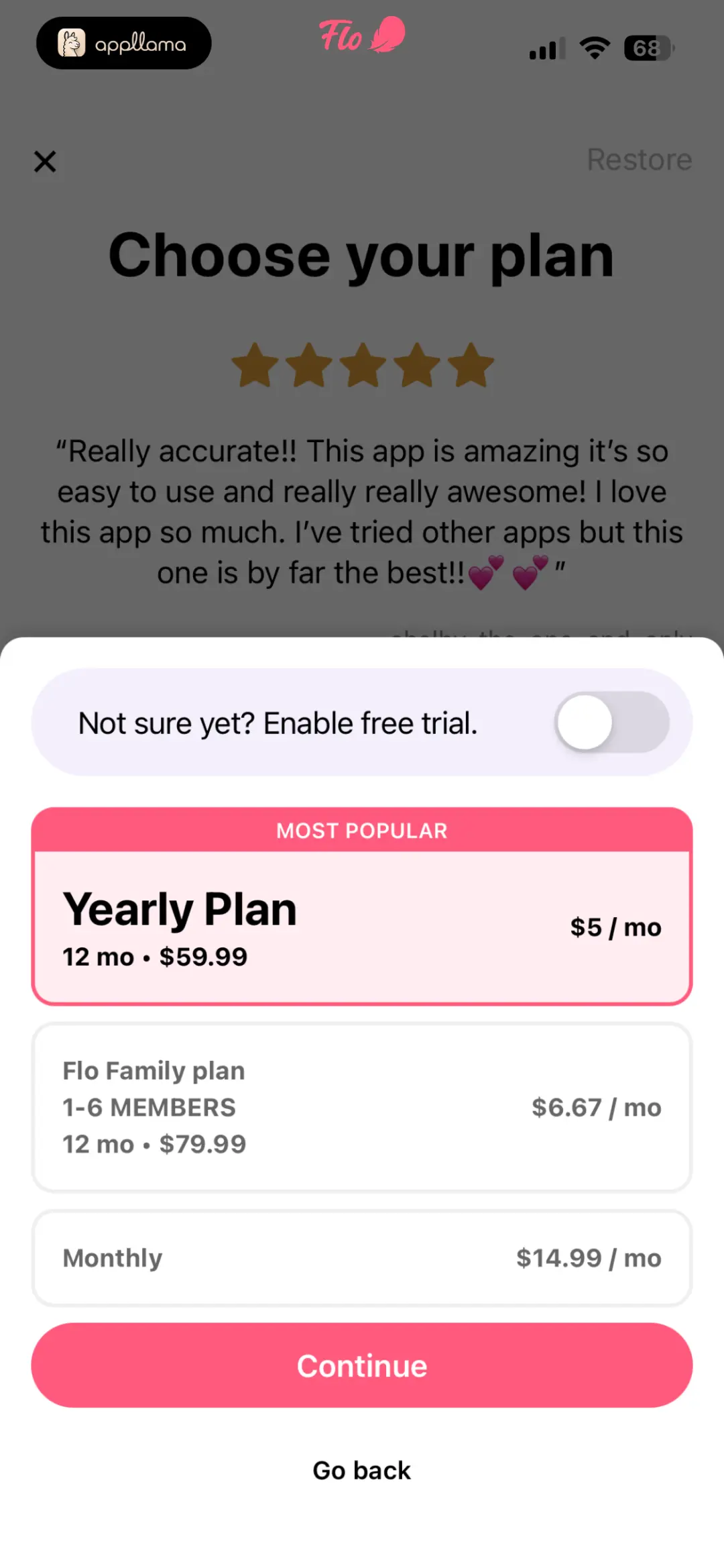 Trial Paywall Sheet