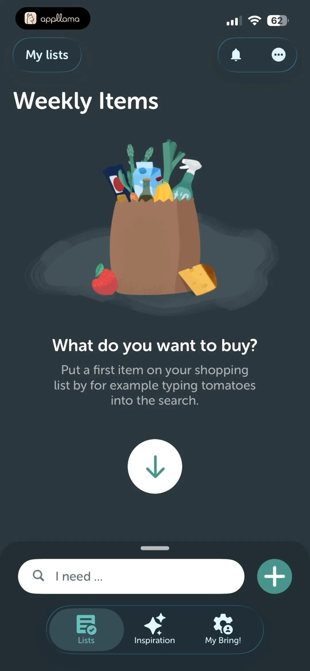 Empty Shopping List