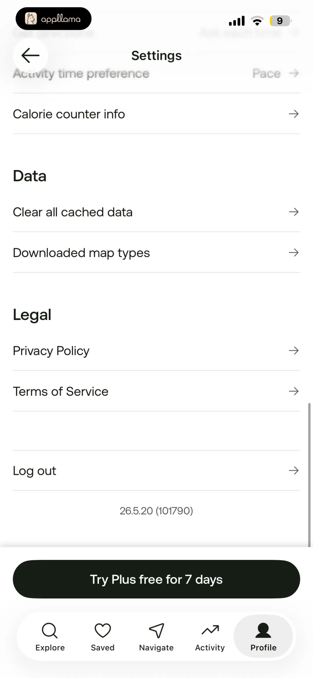 Settings Legal