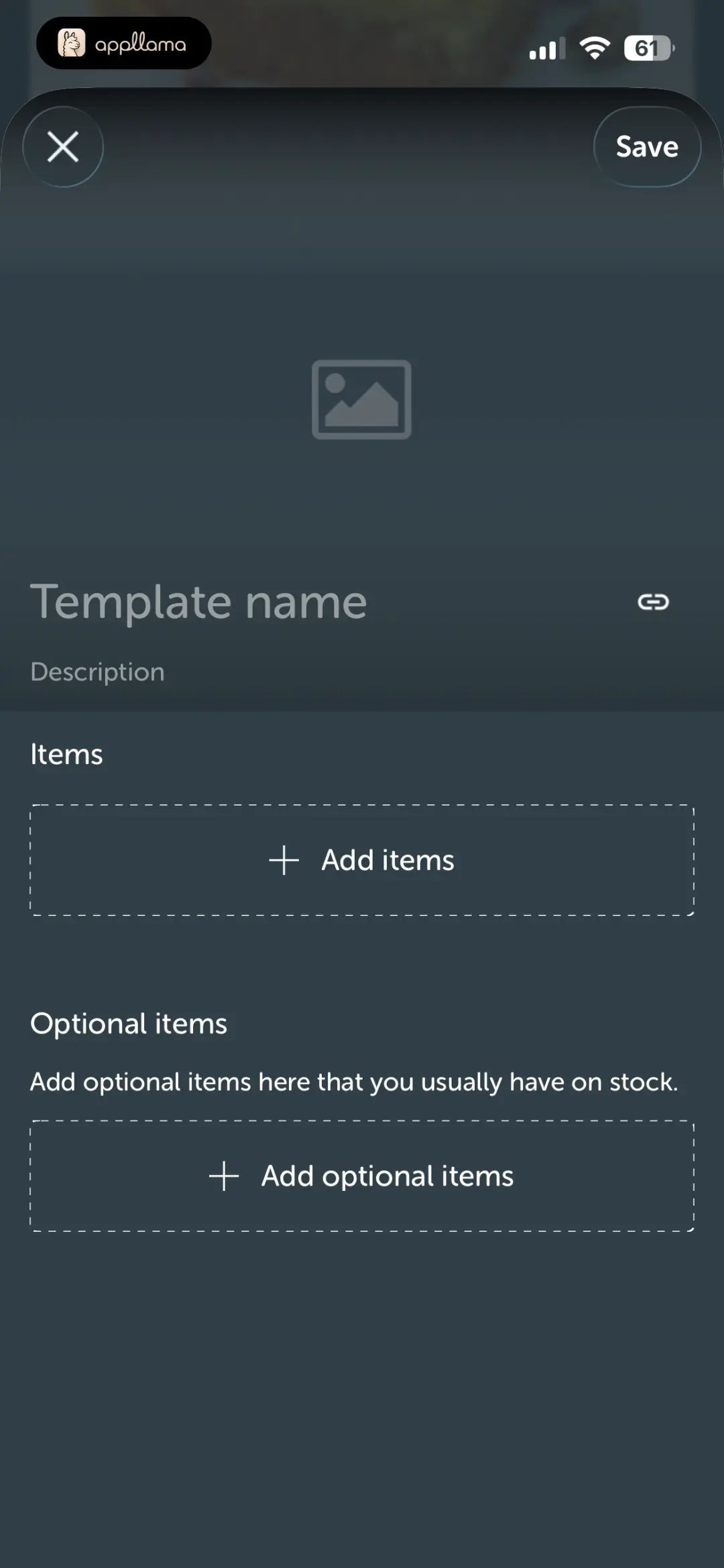 List Template Editor