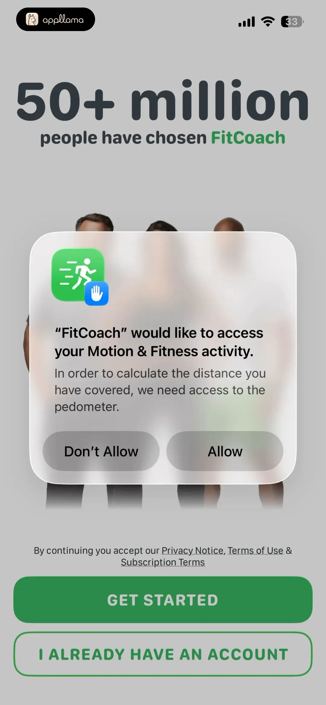Motion Permission Prompt