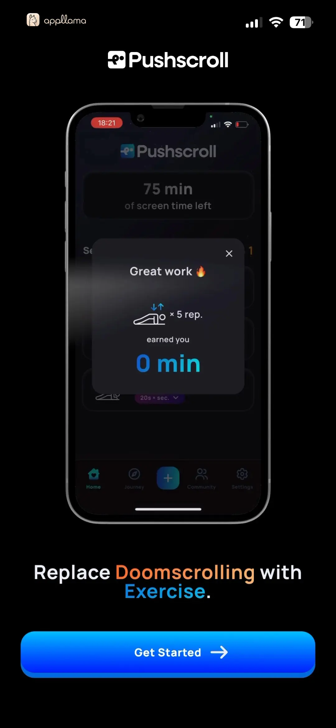 Exercise Completion Dialog