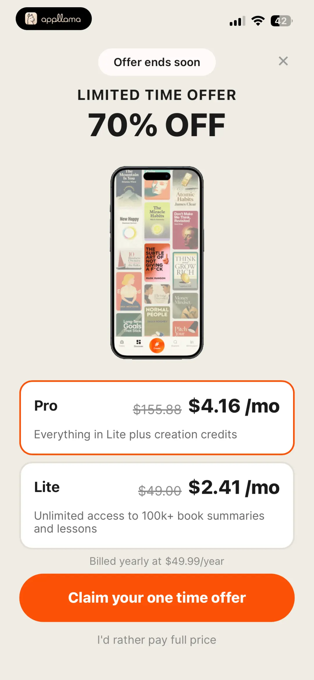 Discount Plan Offer