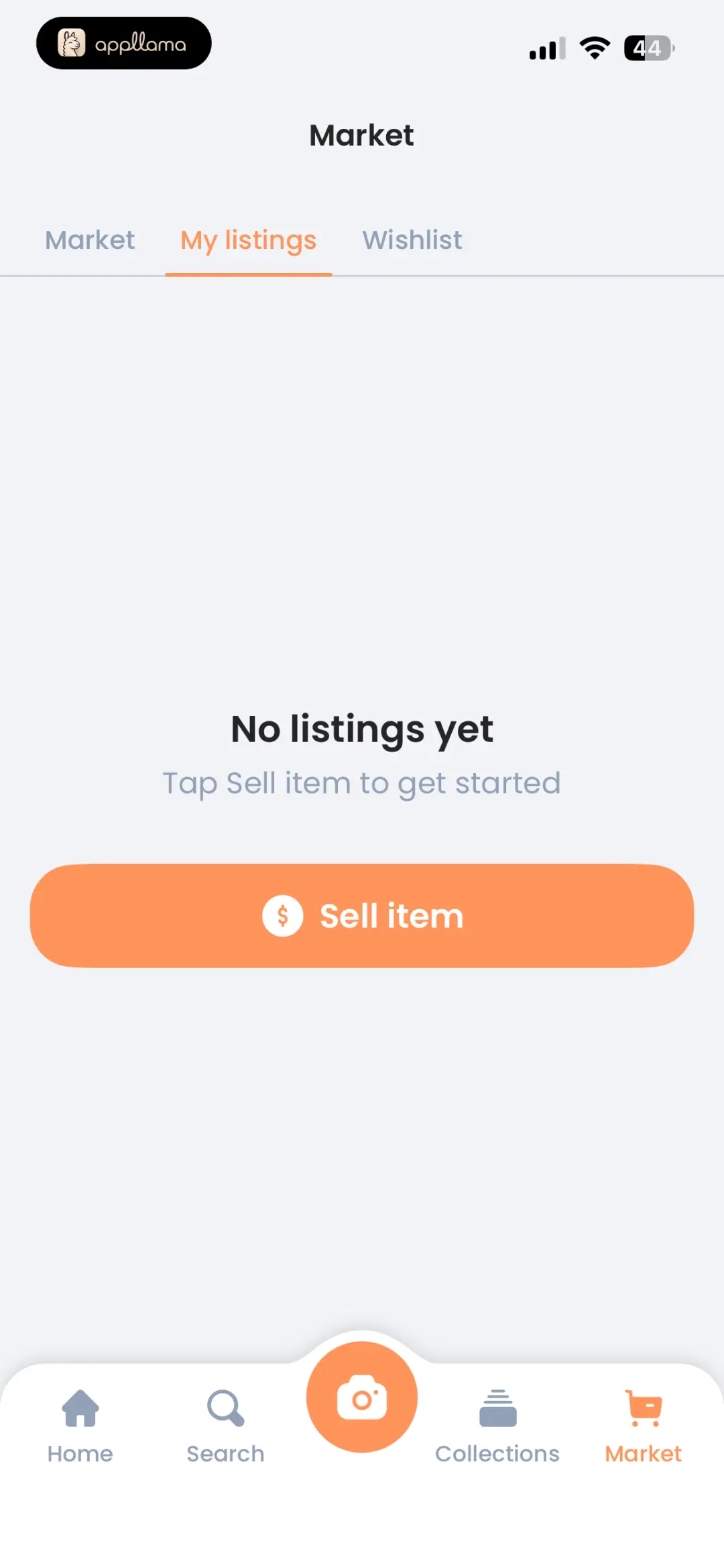 My Listings Empty