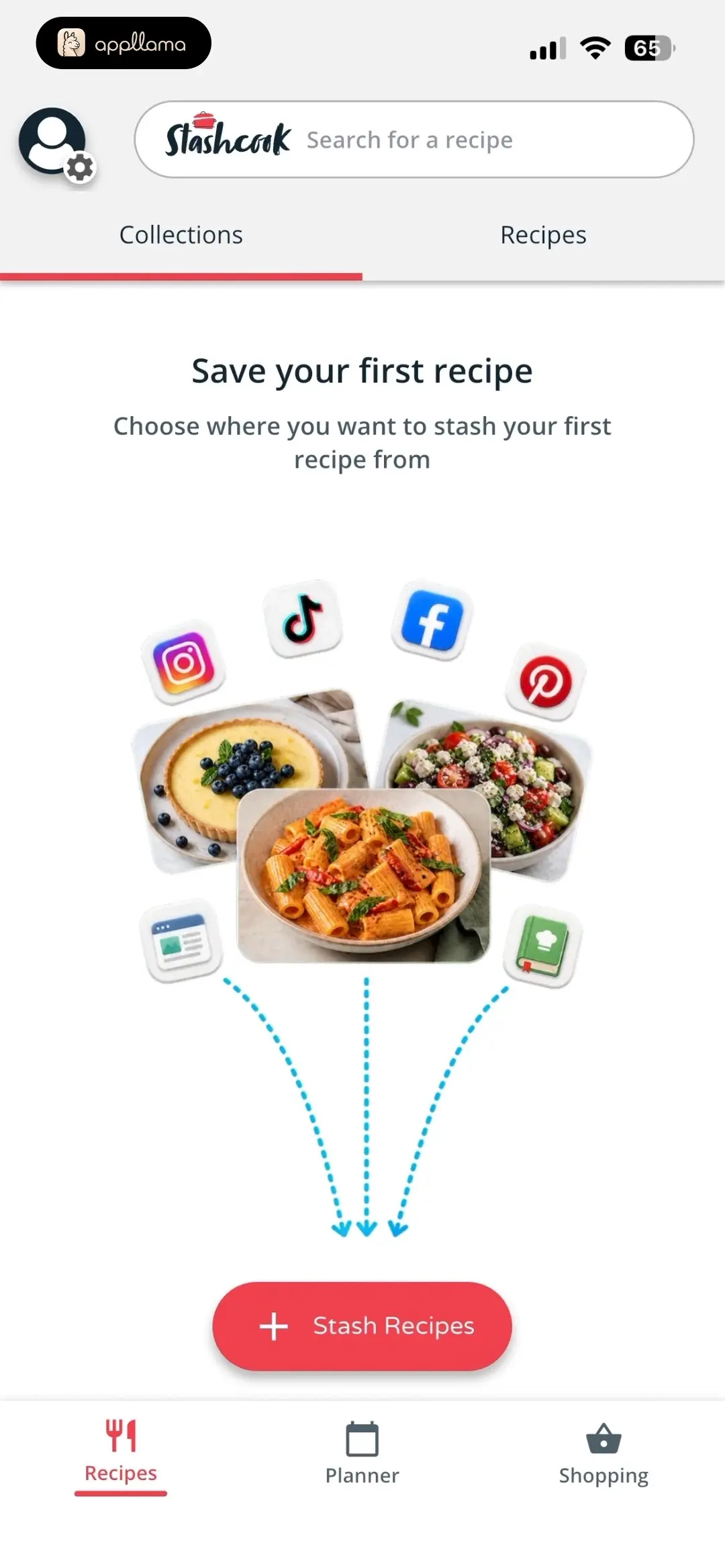 Recipes Empty State