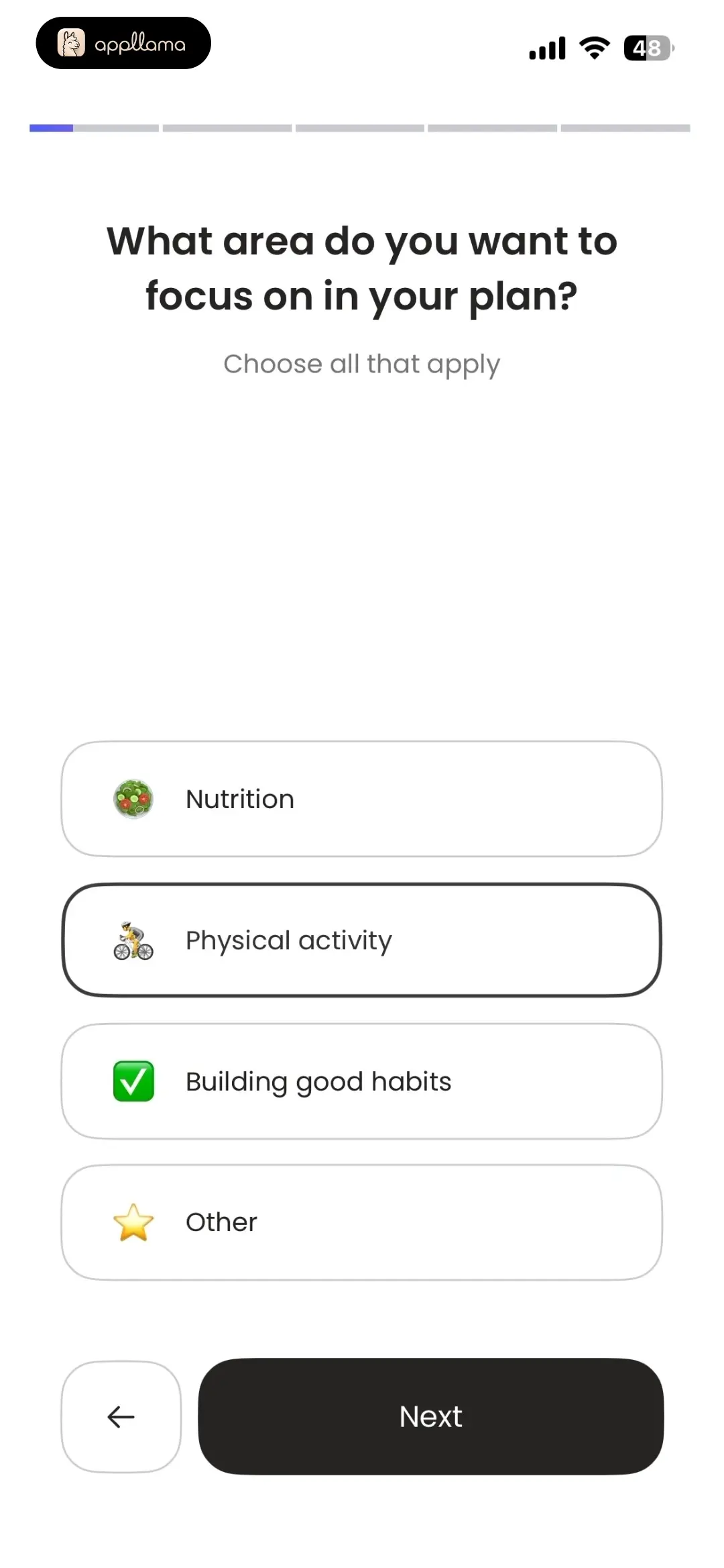 Focus Area Selection