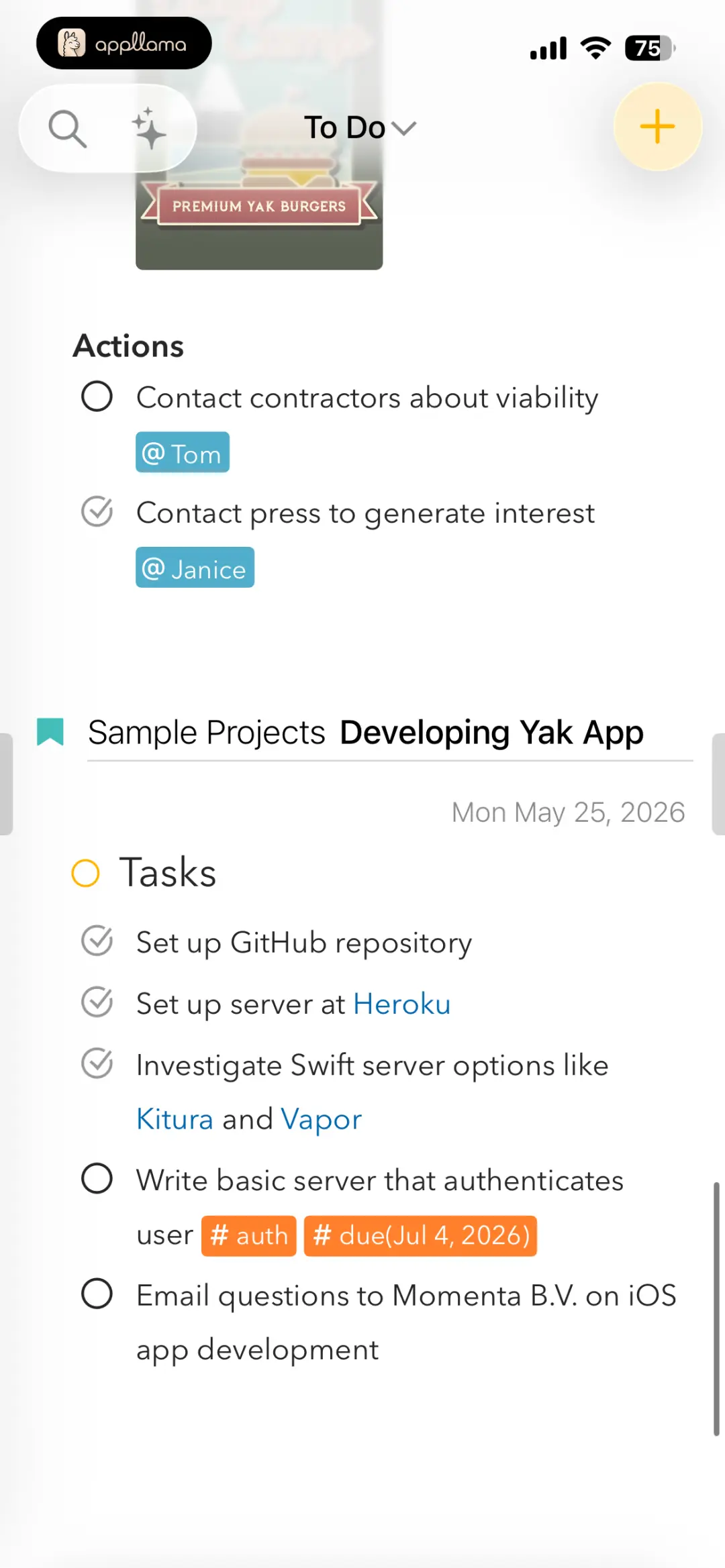 Tasks Note Detail