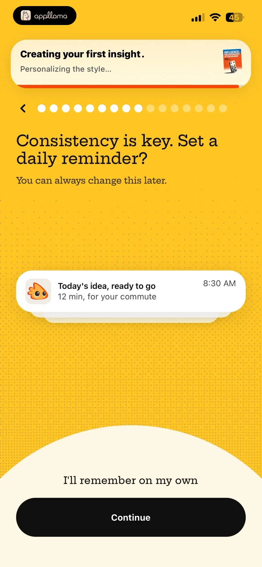 Daily Reminder Setup
