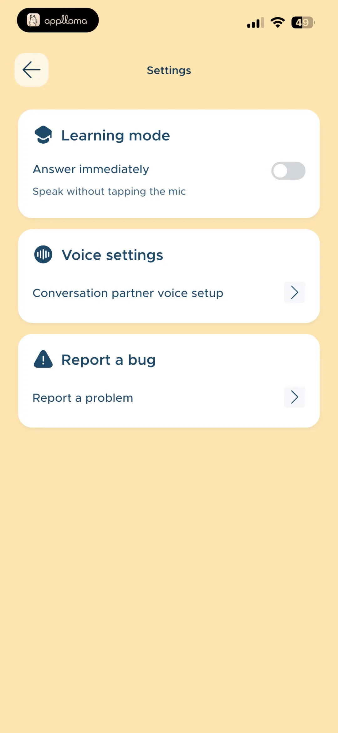 Conversation Settings