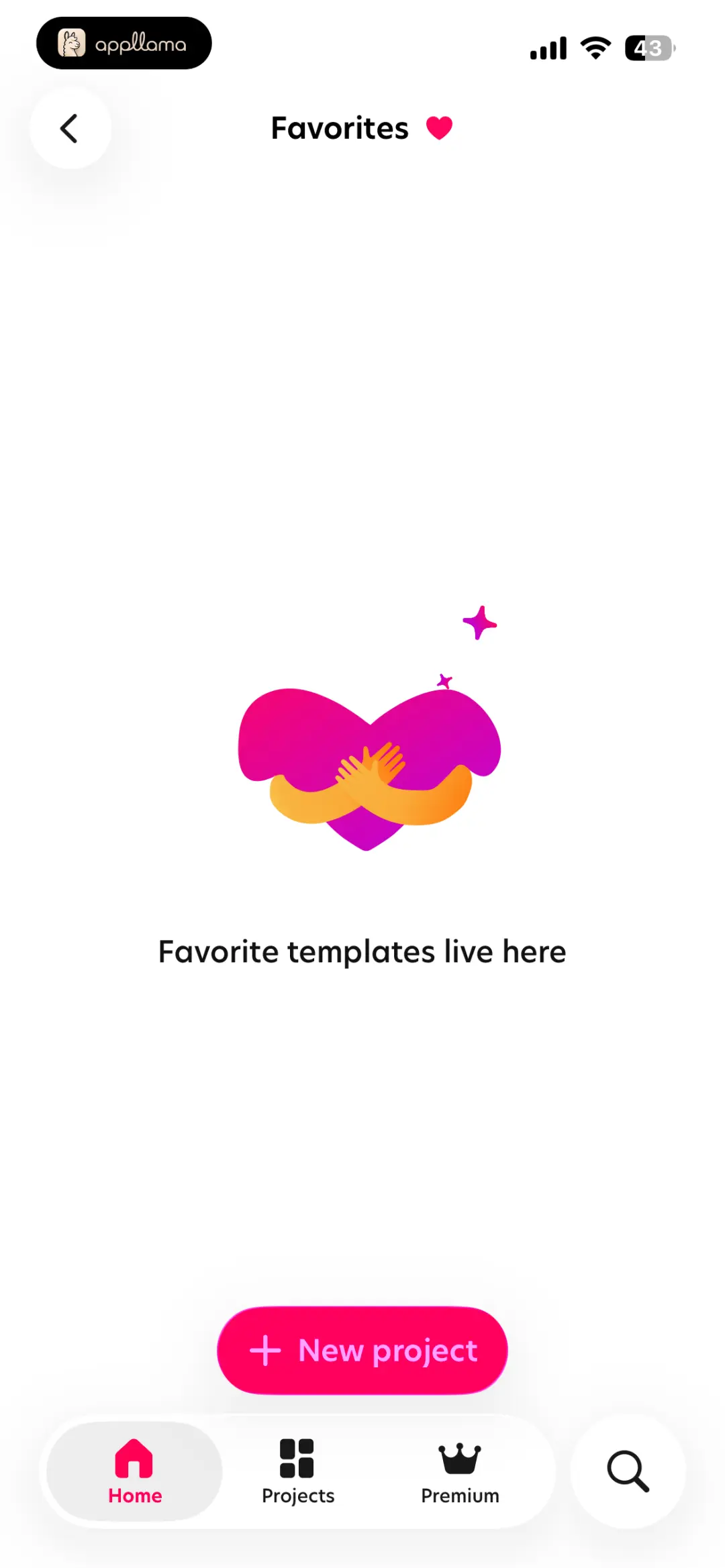 Favorites Empty State