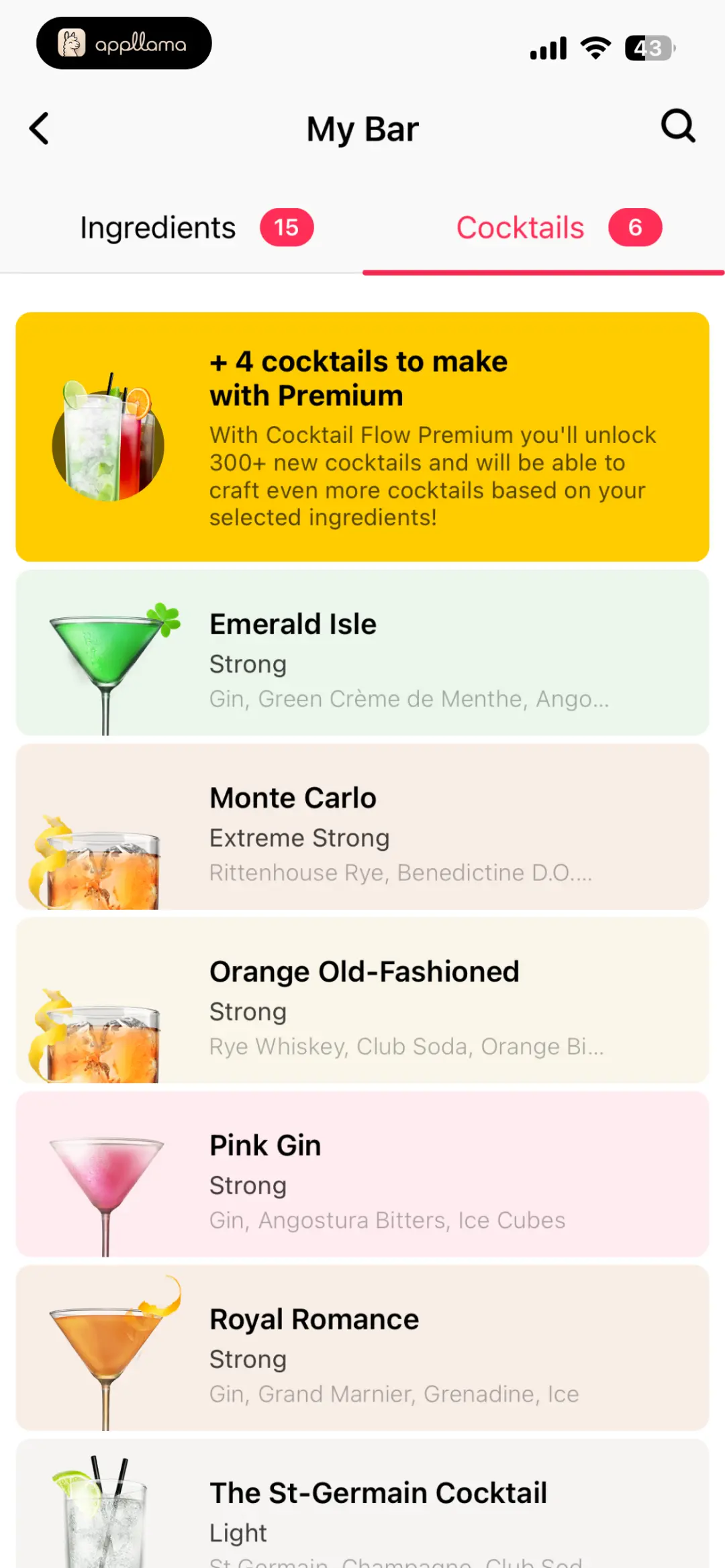 My Bar Cocktails