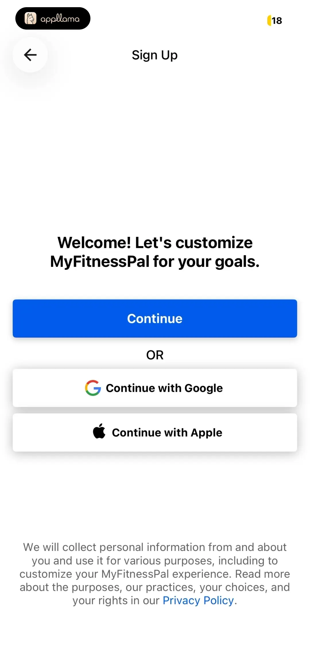 Sign Up
