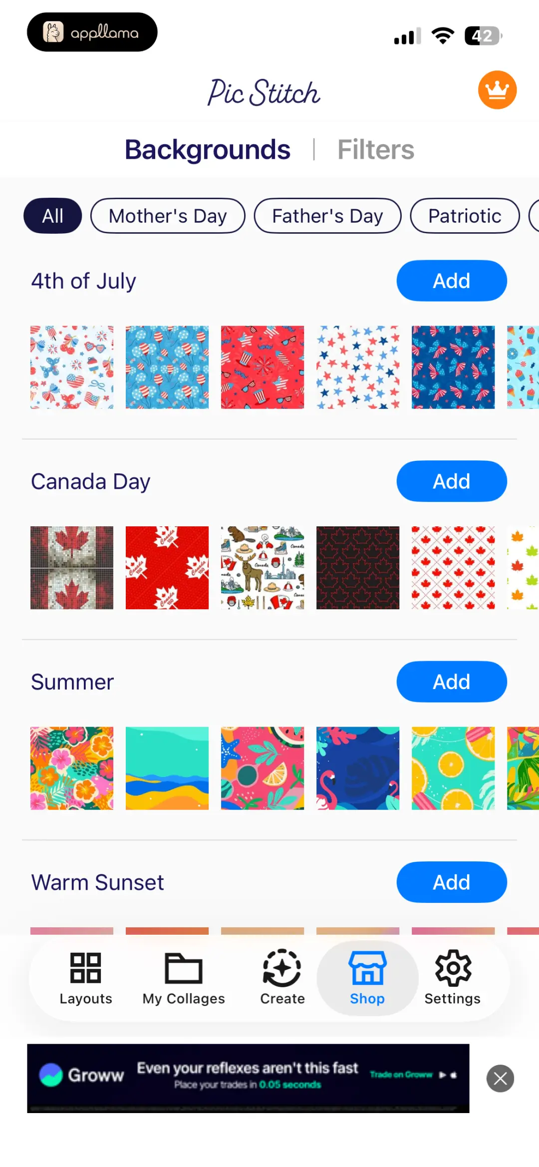 Backgrounds Store