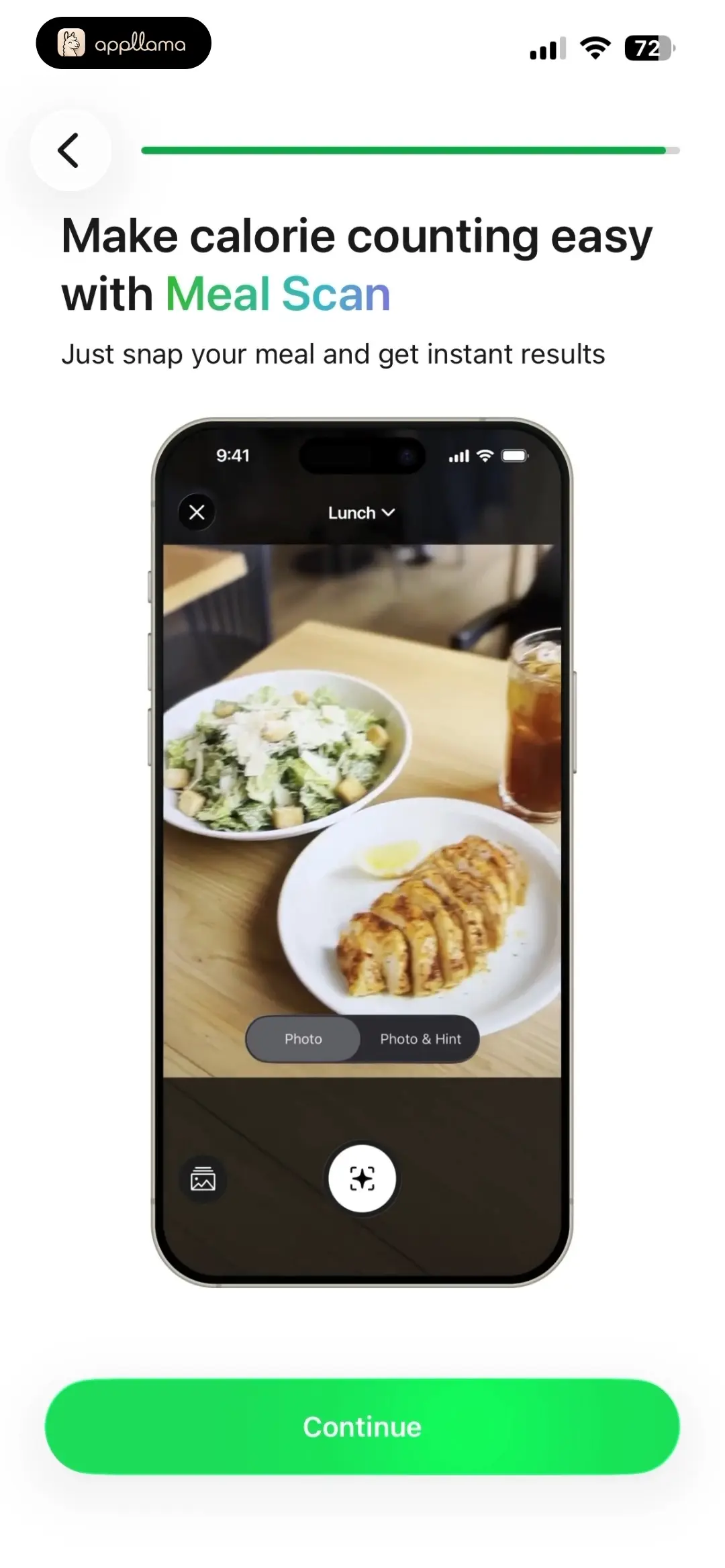 Meal Scan Feature