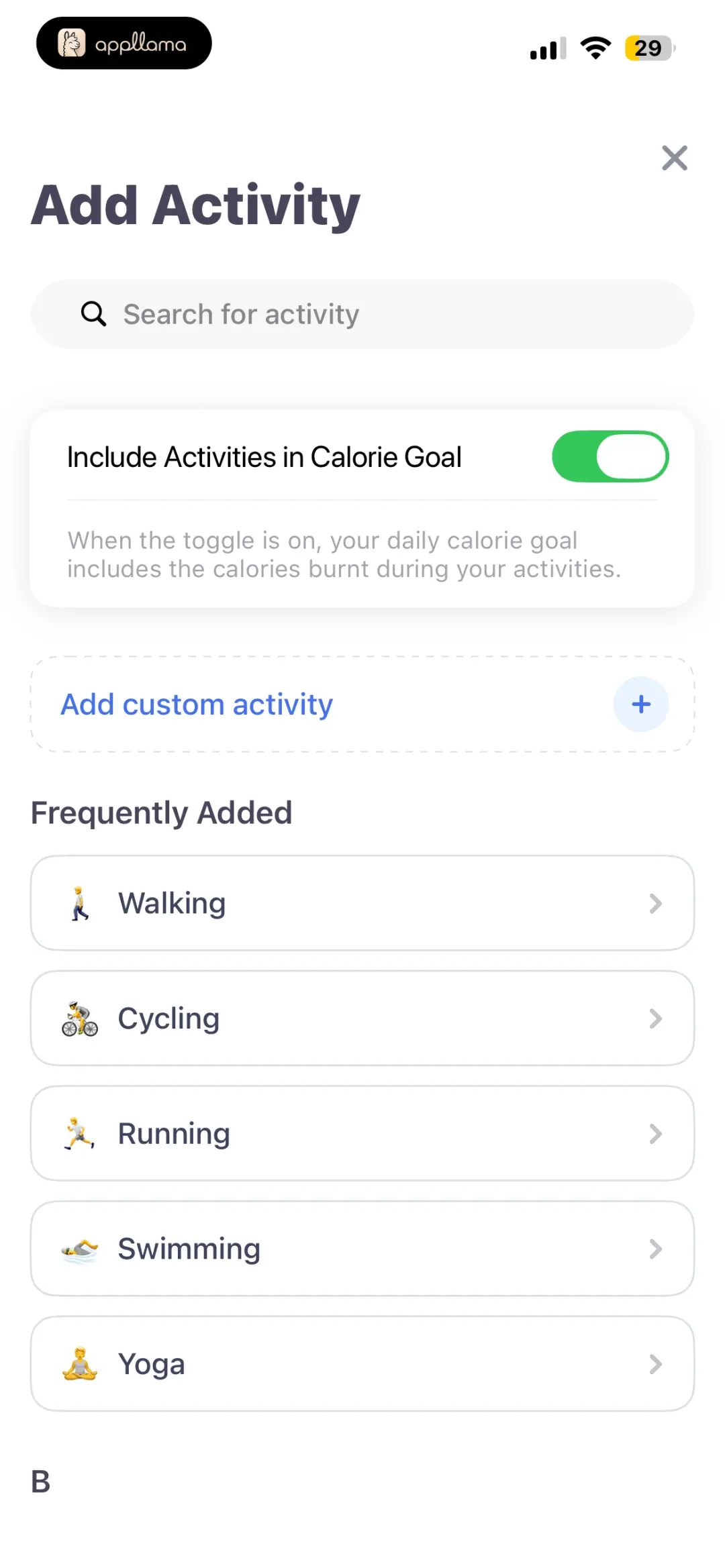 Add Activity
