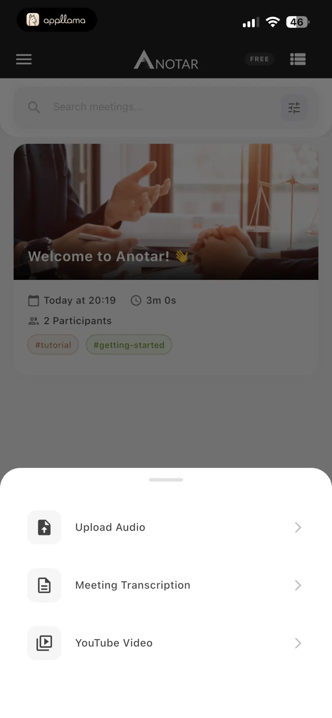 Meeting Source Picker