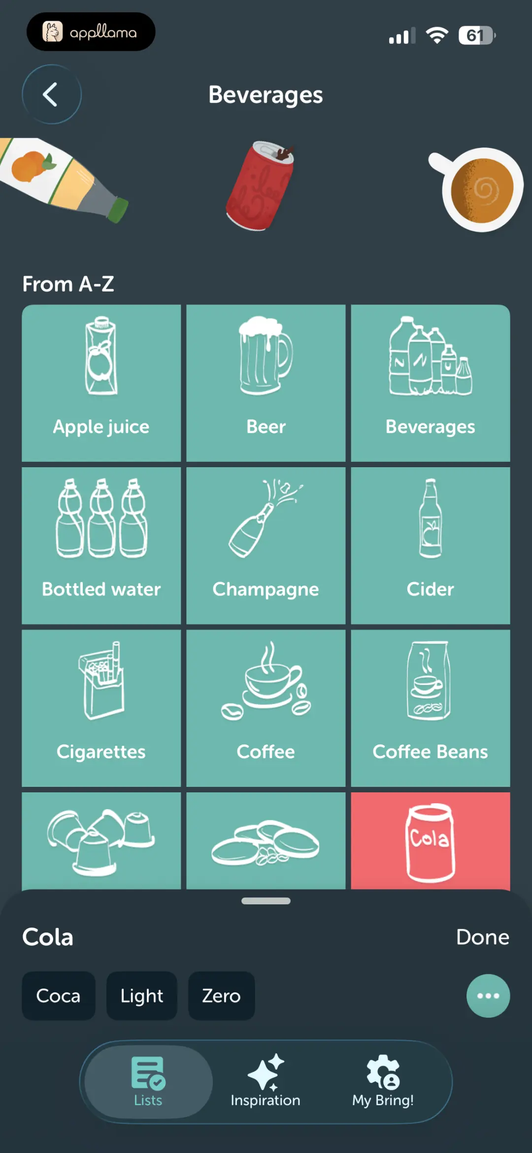 Beverage Selection