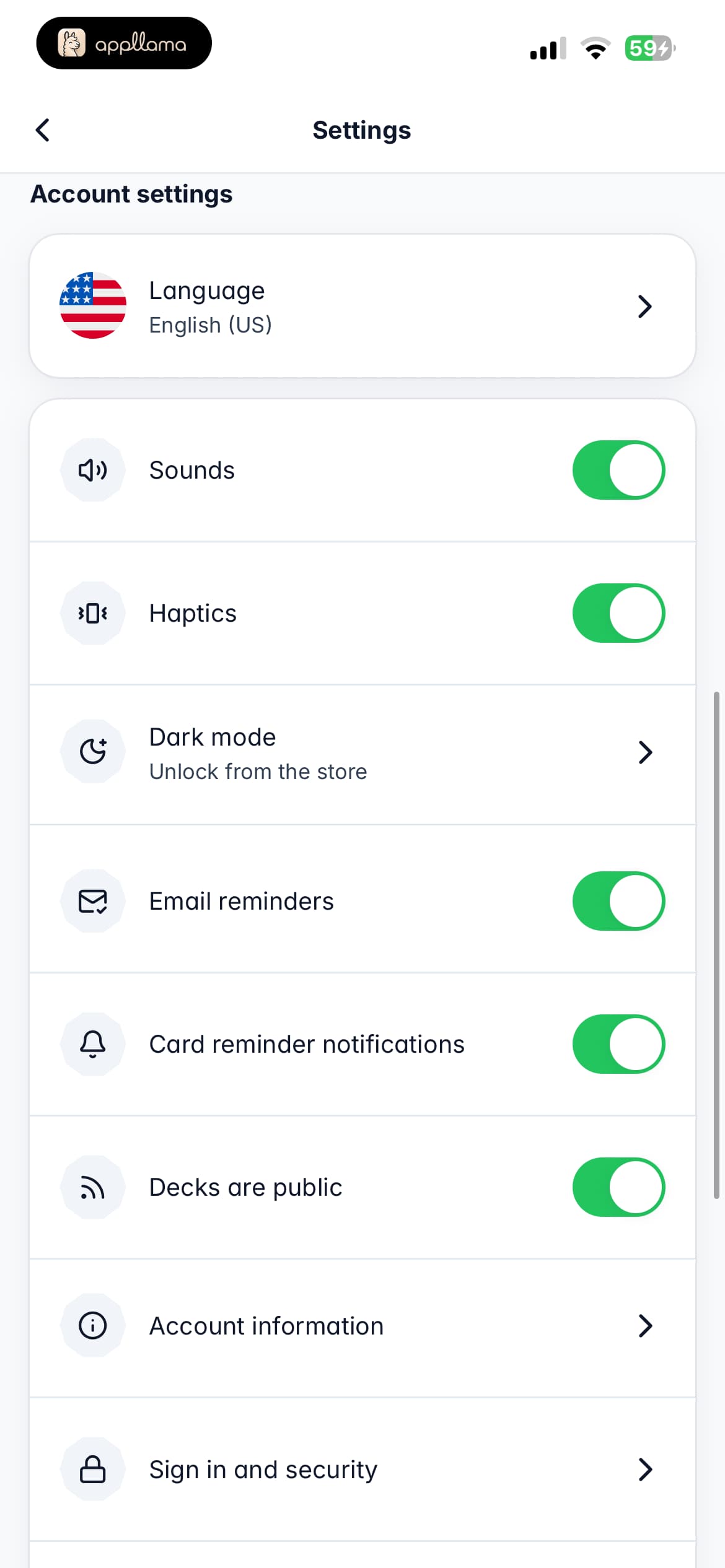 Account Settings