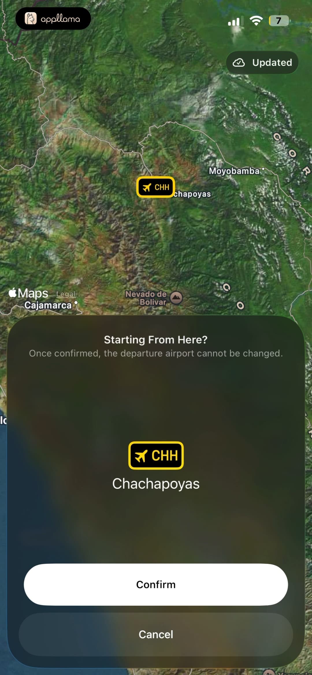 Airport Confirmation