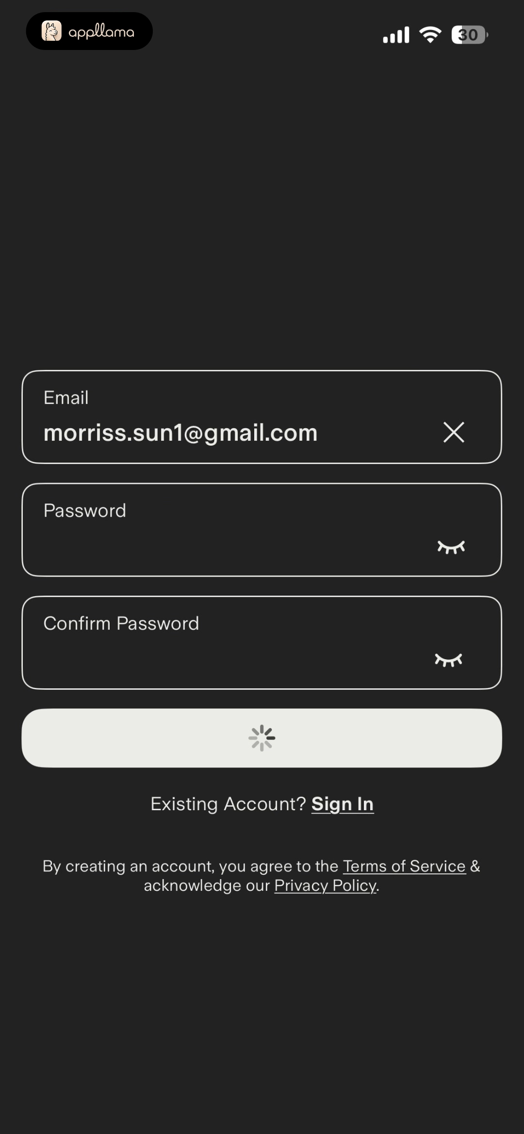 Email Sign Up