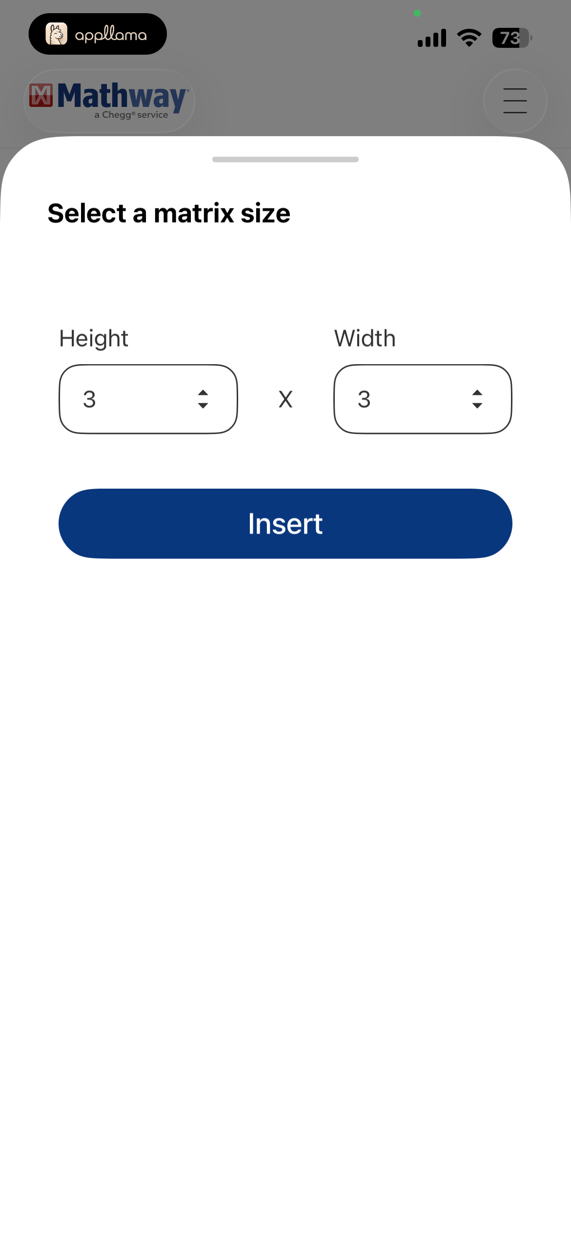 Matrix Size Picker