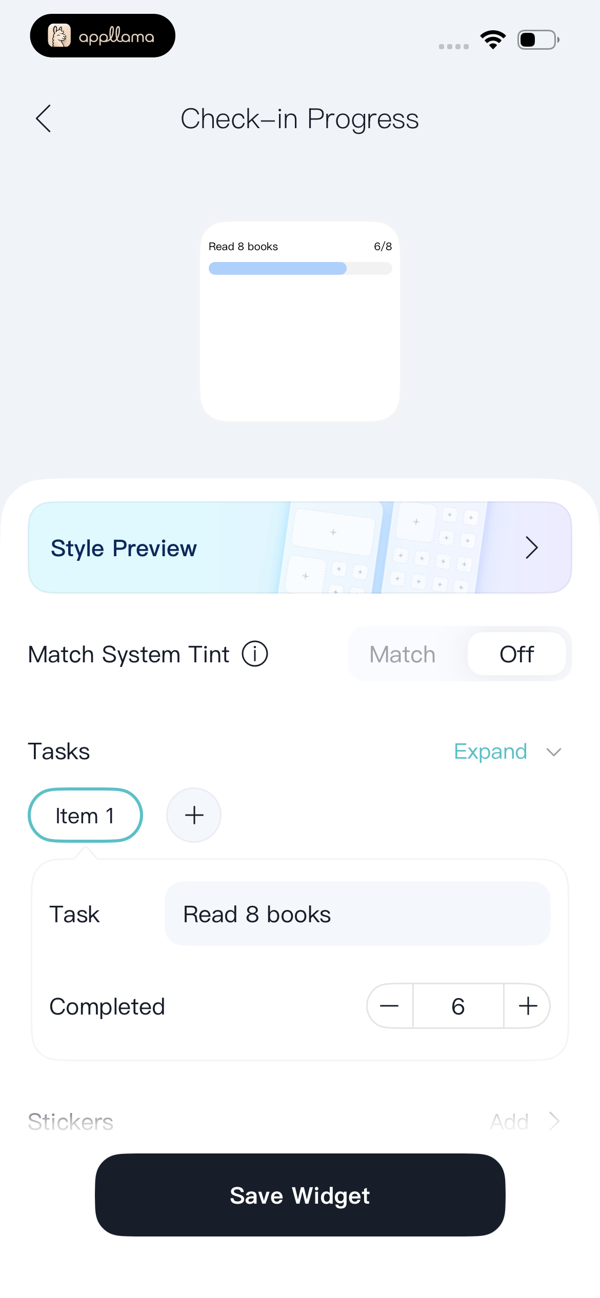 Widget Editor